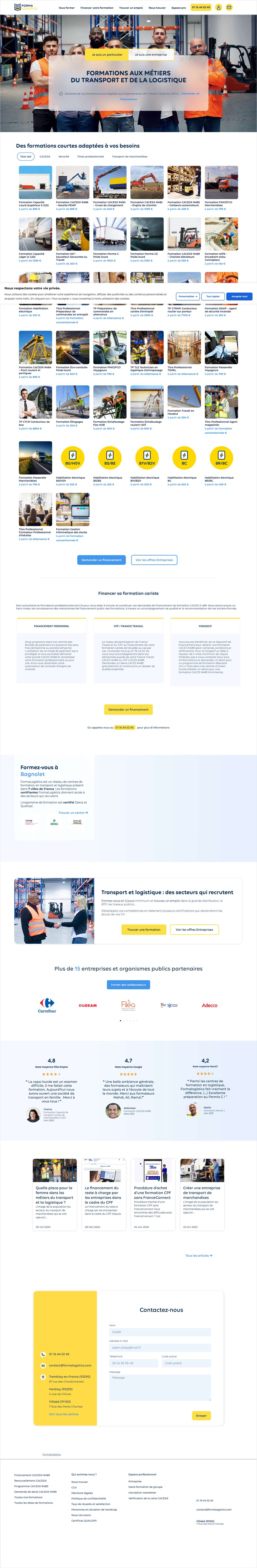 Formation CACES®, Transport, Logistique, Sécurité | FormalogisticsOffreOffreOffreOffreOffreOffreOffreOffreOffreOffreOffreOffreOffreOffreOffreOffreOffre - Full Screenshot