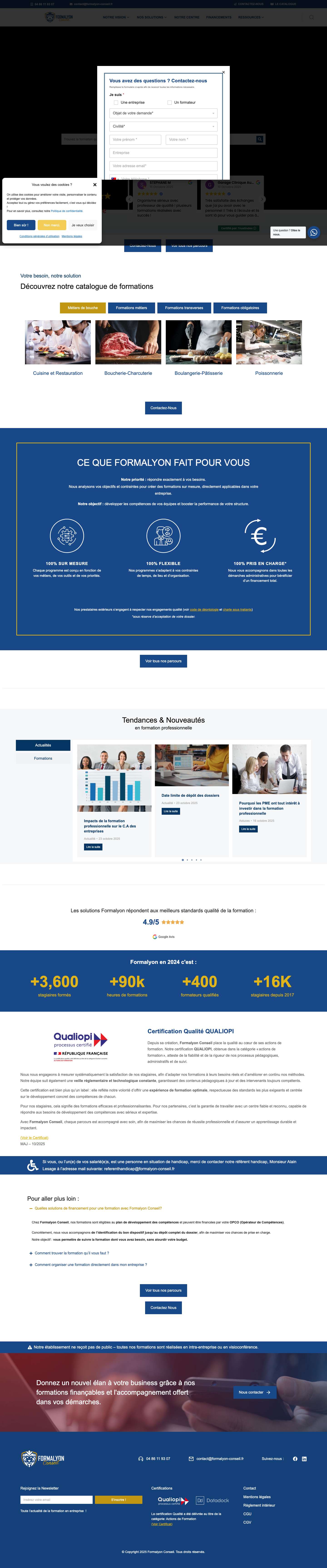 Formalyon Conseil - Full Screenshot