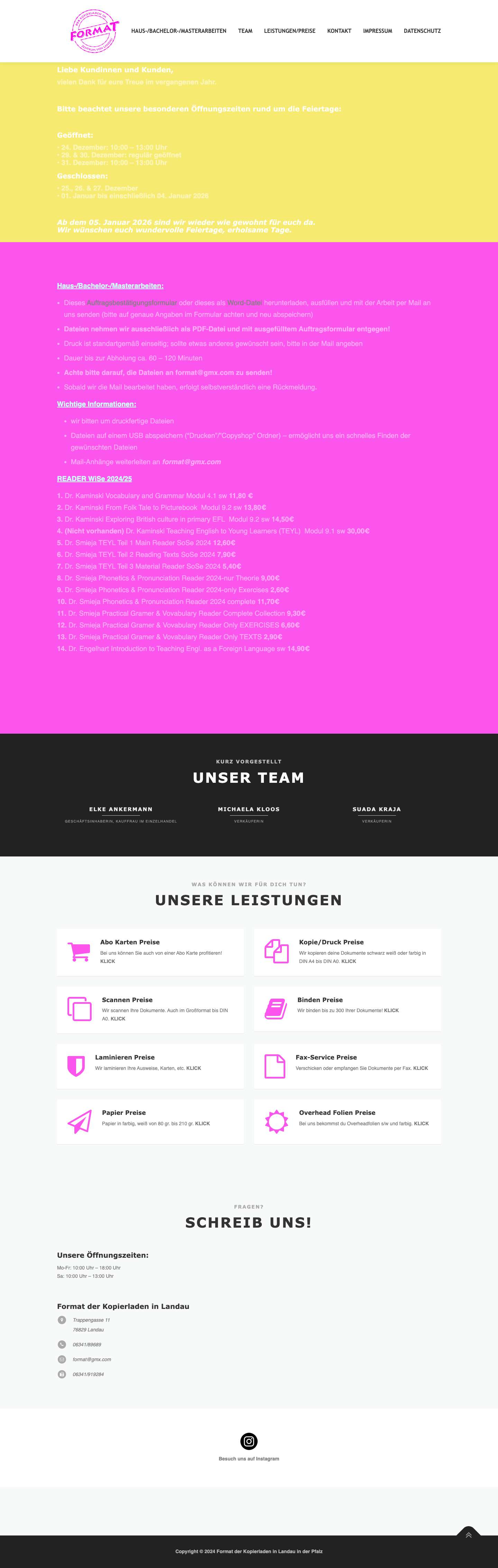 Format der Kopierladen in Landau in der Pfalz - Full Screenshot