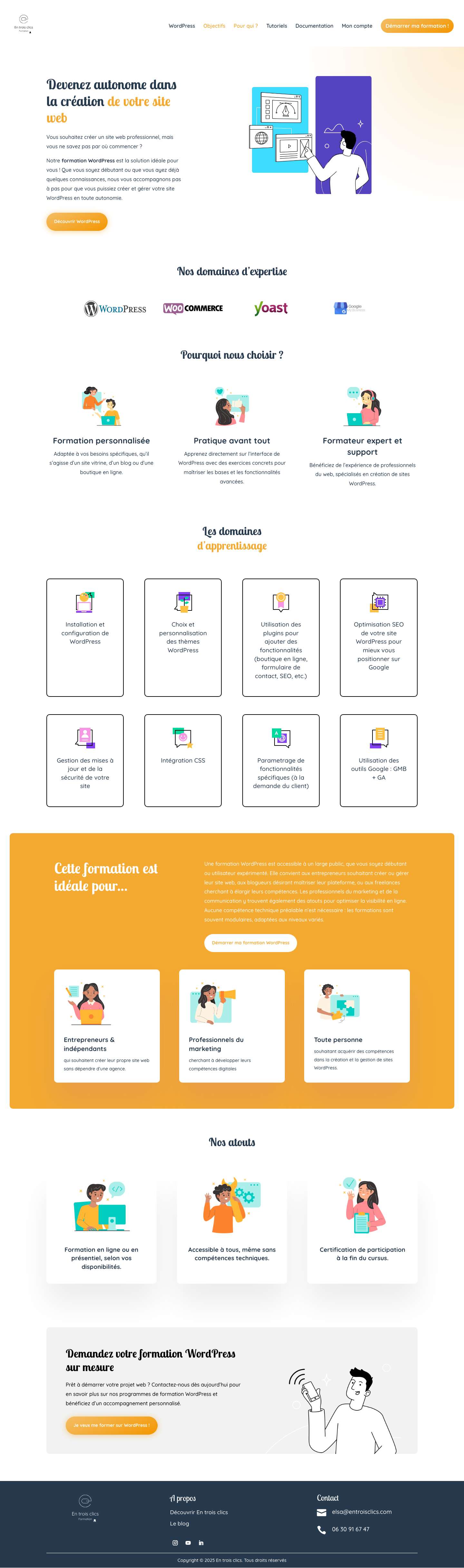 Formation et tutos wordpress - Full Screenshot