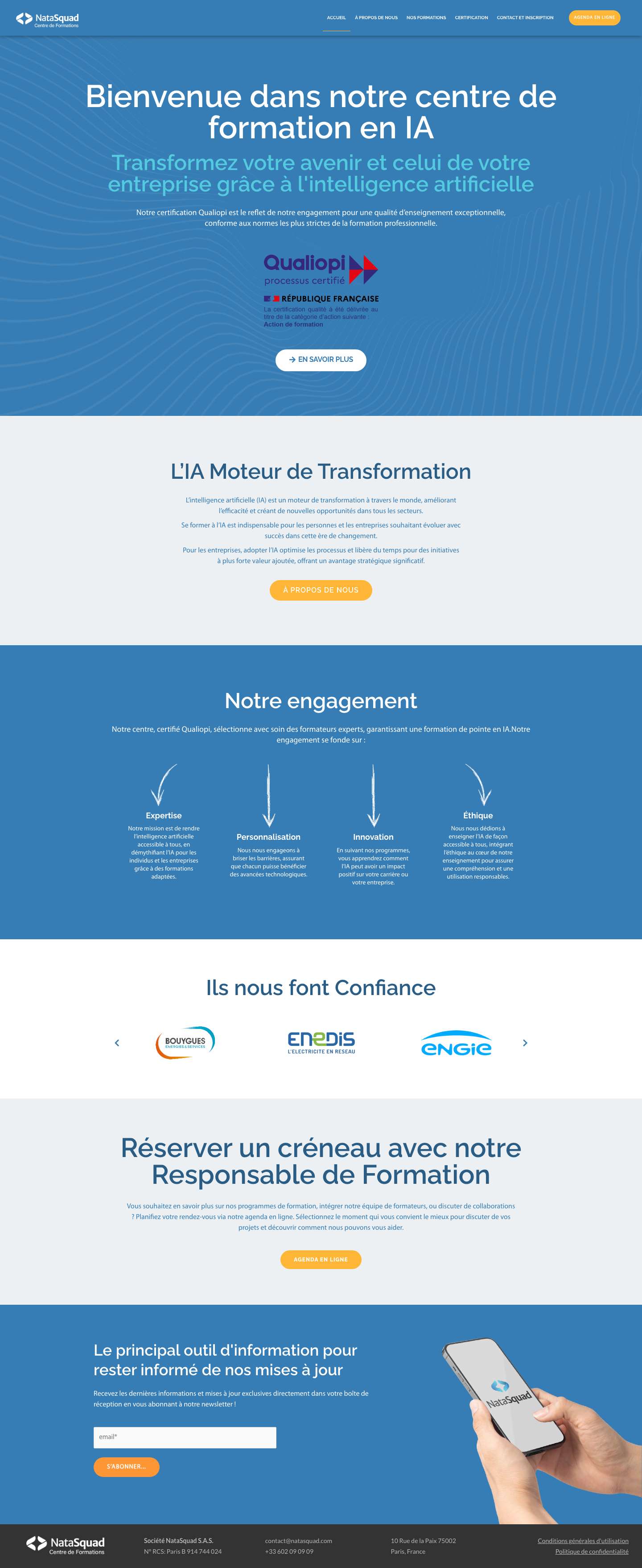 Accueil - FORMATION - Full Screenshot