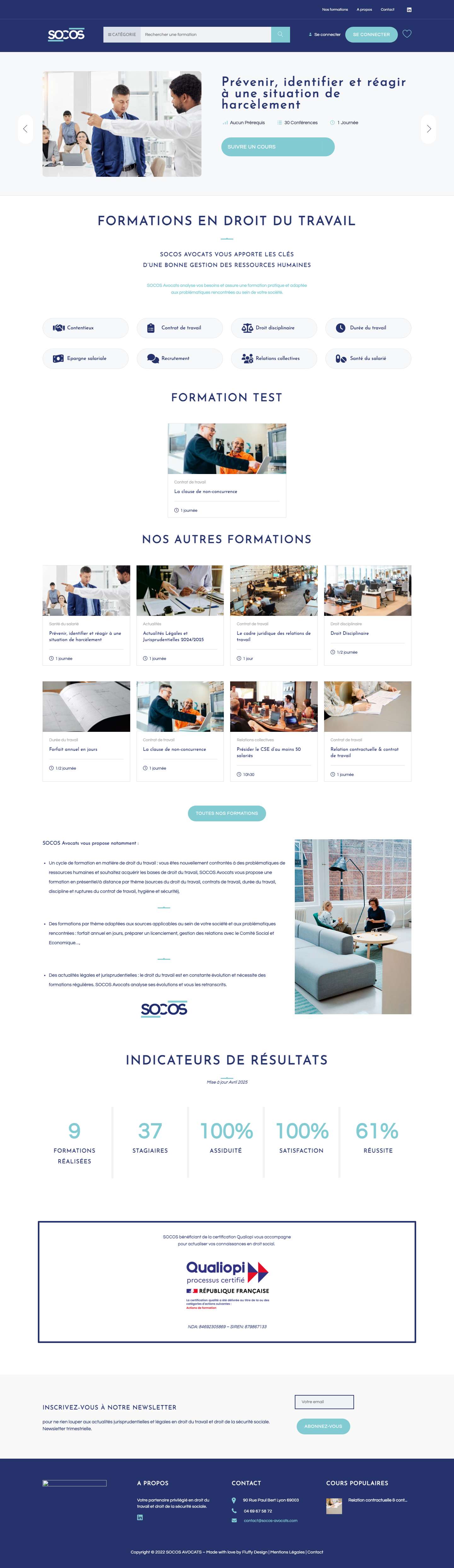 Socos Avocats – Formation en droit du travail - Full Screenshot