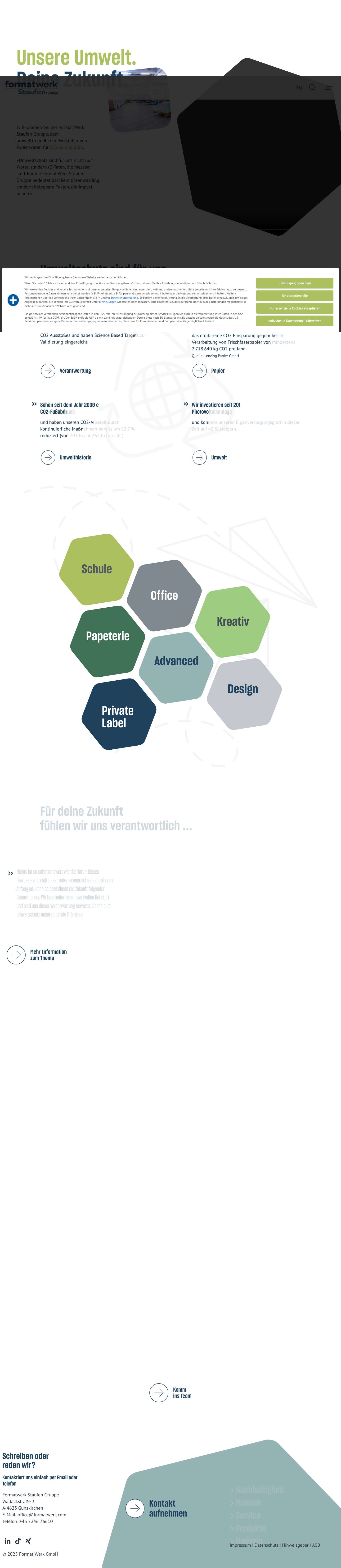 Umweltprofi mit starken Marken - Format Werk GmbH - Full Screenshot