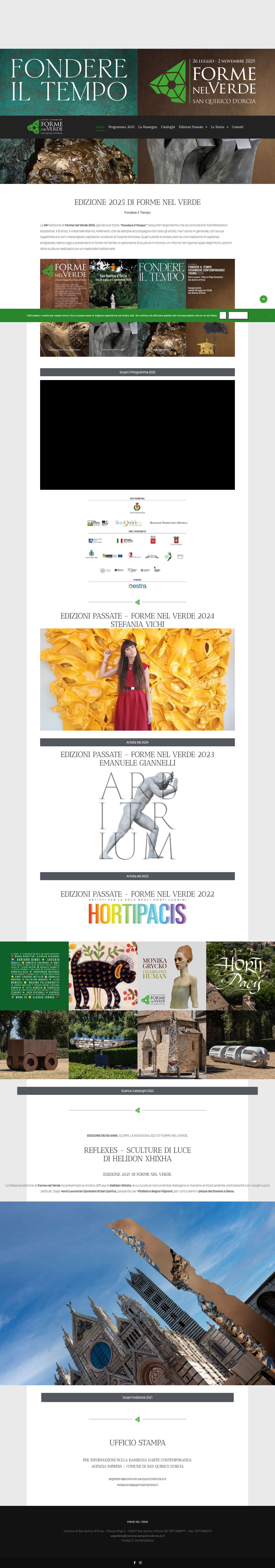 Forme nel verde Forme nel Verde - Rassegna Arte Contemporanea - Full Screenshot