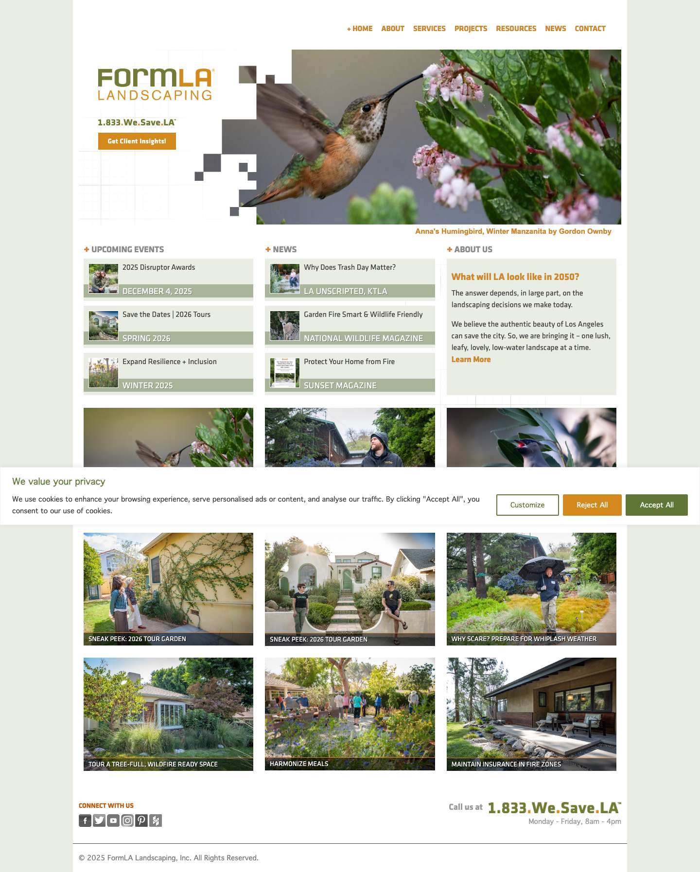 Home - FormLA LandscapingFormLA Landscaping | Los Angeles Landscaping. LEED AP. Sustainable Landscape Design. Sustainable Landscape Contractors. LEED Building. - Full Screenshot