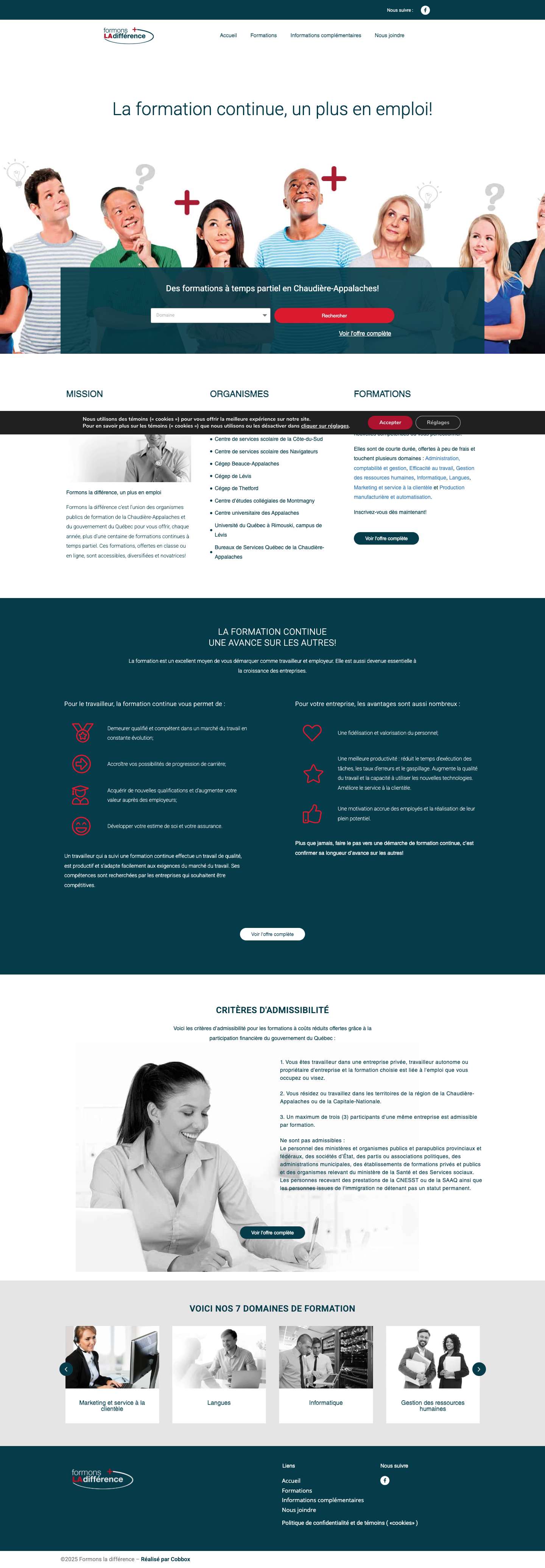 Formation continue - Chaudière-Appalaches - Full Screenshot