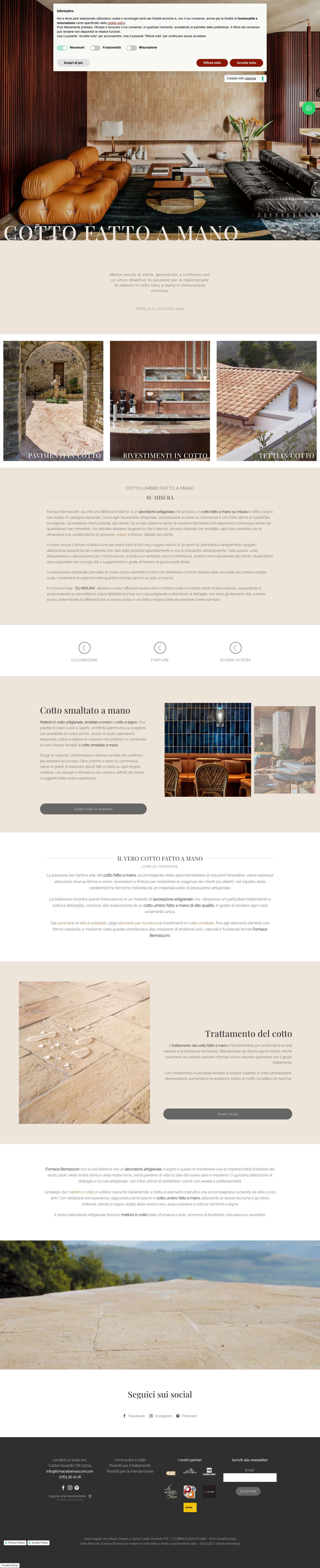 Cotto fatto a mano Bernasconi - Cotto Umbro Artigianale - Full Screenshot