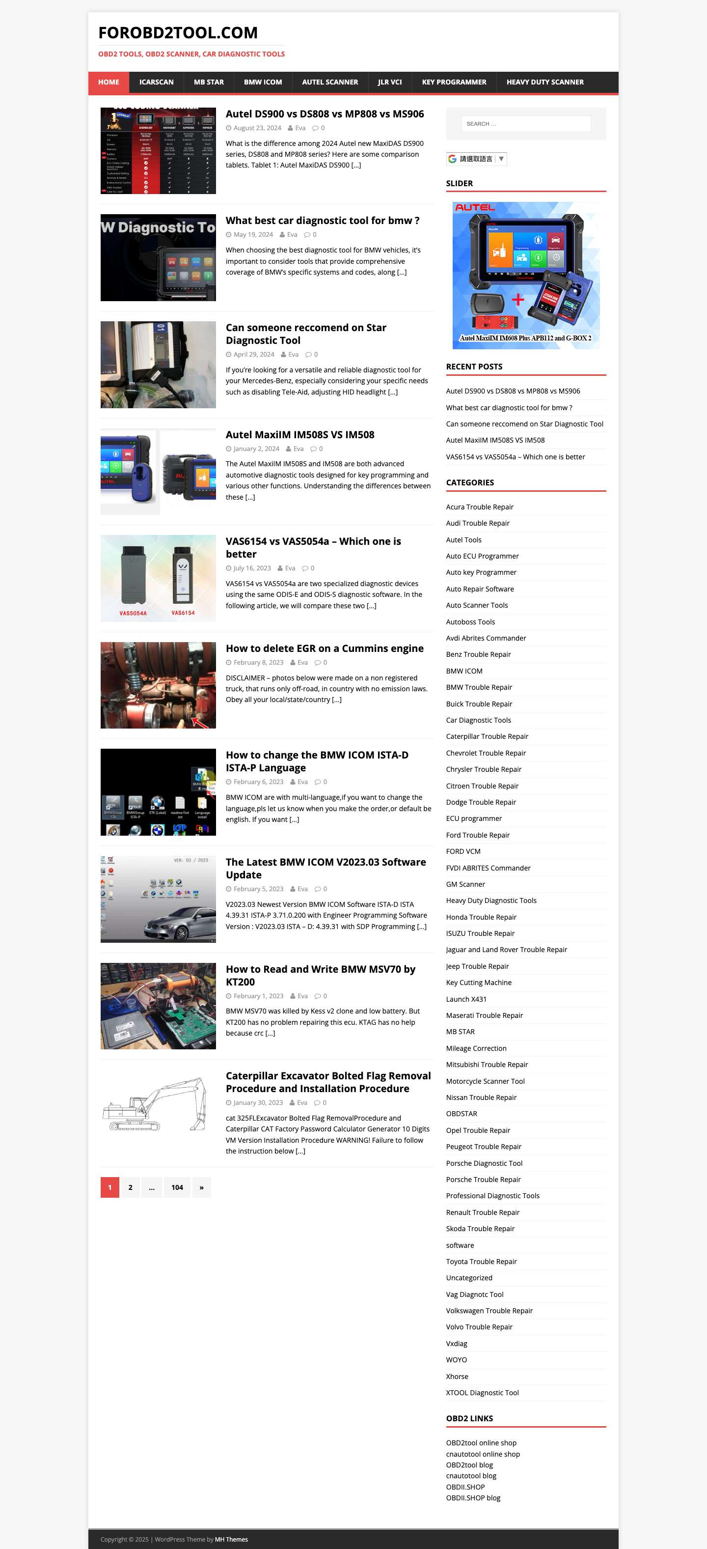 forobd2tool.com – obd2 tools, obd2 scanner, car diagnostic tools - Full Screenshot