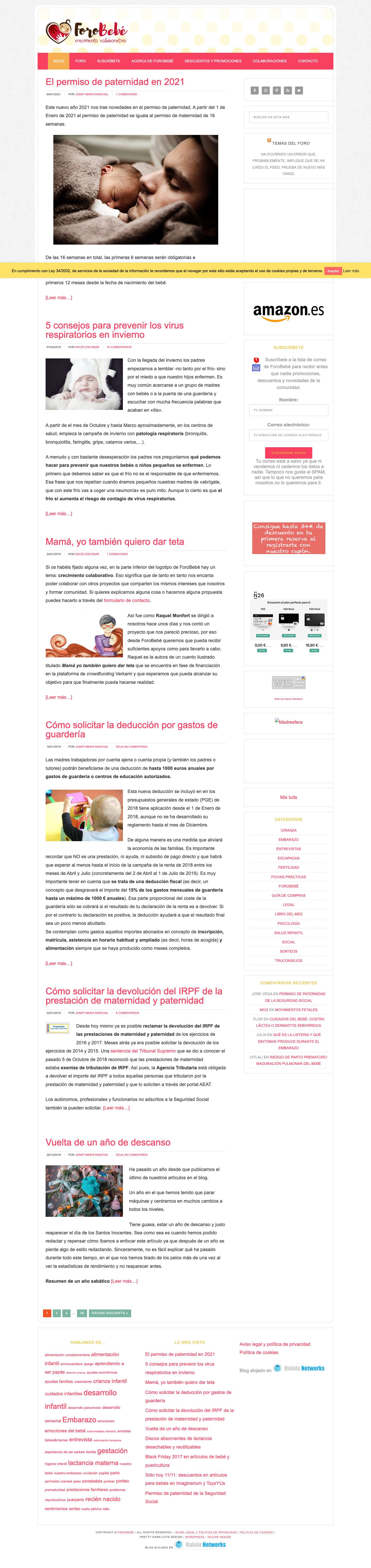 ForoBebéFacebookInstagramPinterestRSSTwitter - Full Screenshot