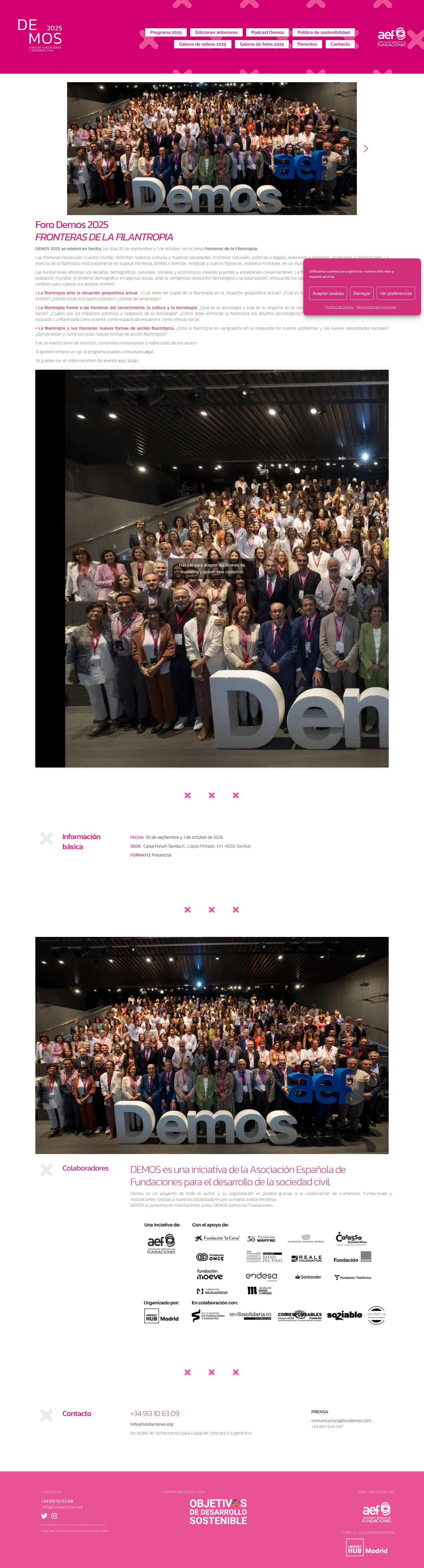 Demos 2025 | Foro de Fundaciones y sociedad civil. - Full Screenshot