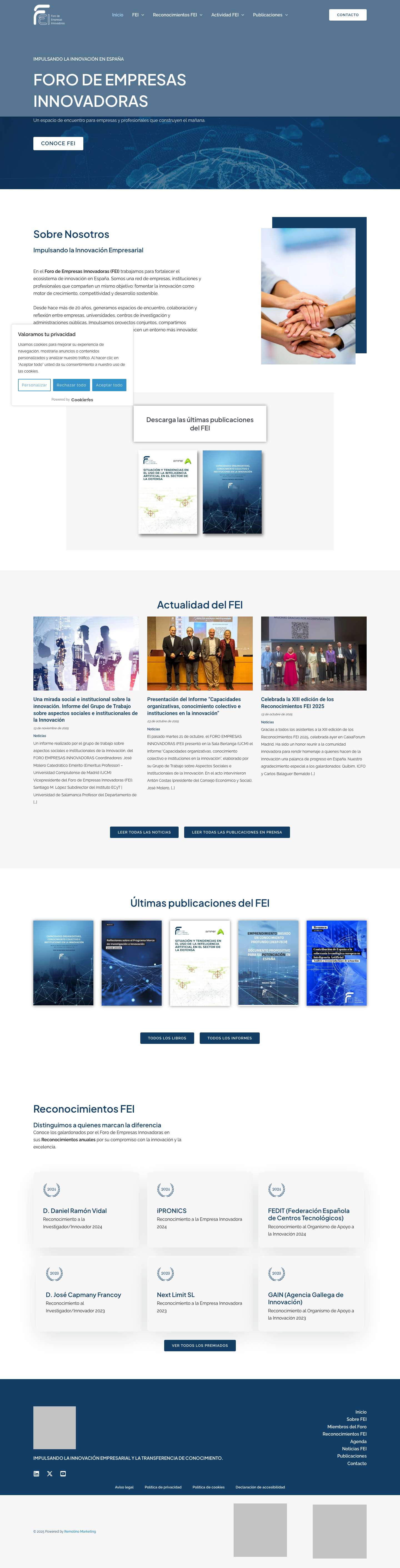 Inicio - FEI - Full Screenshot