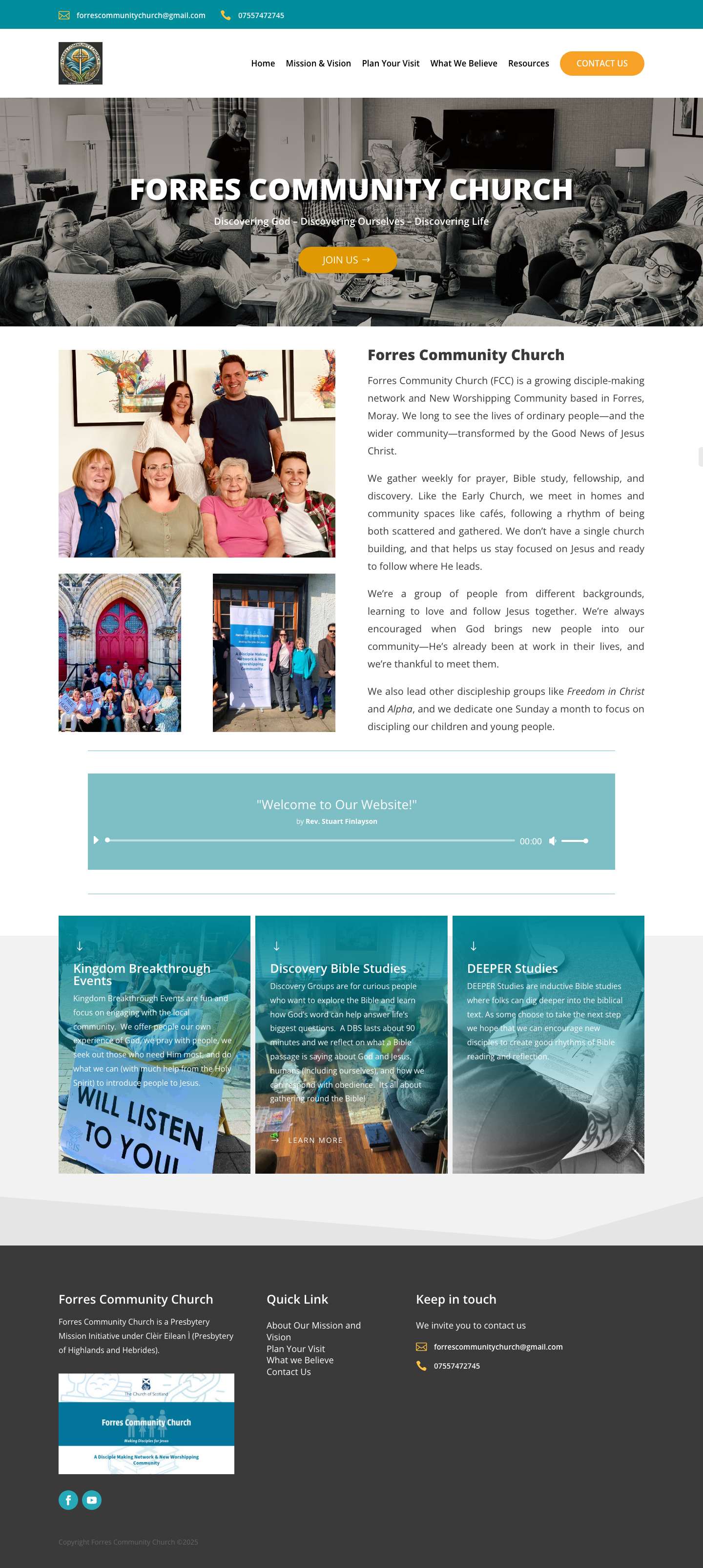 Forres Community Church | Church Community - Full Screenshot