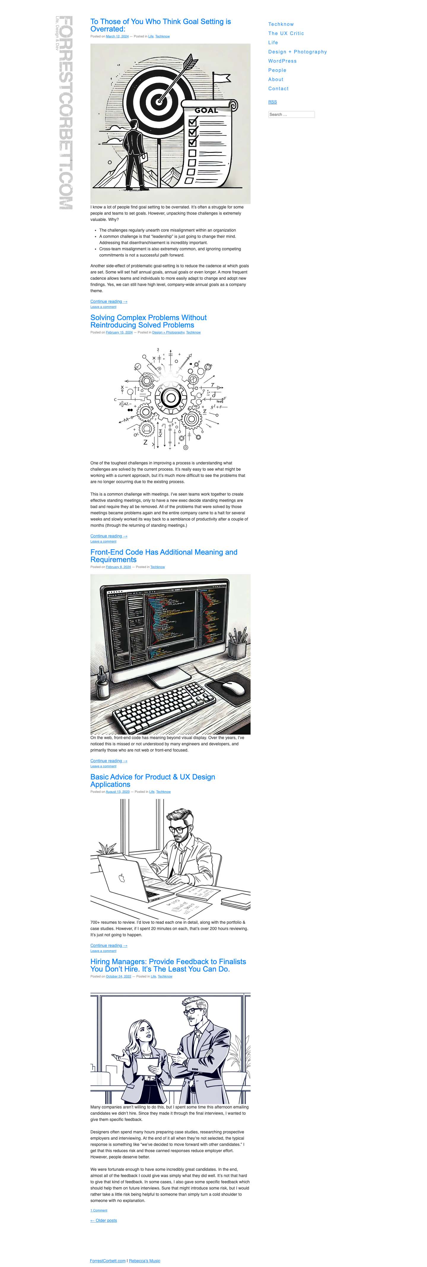 ForrestCorbett.com - Life, Design & Dev - Full Screenshot