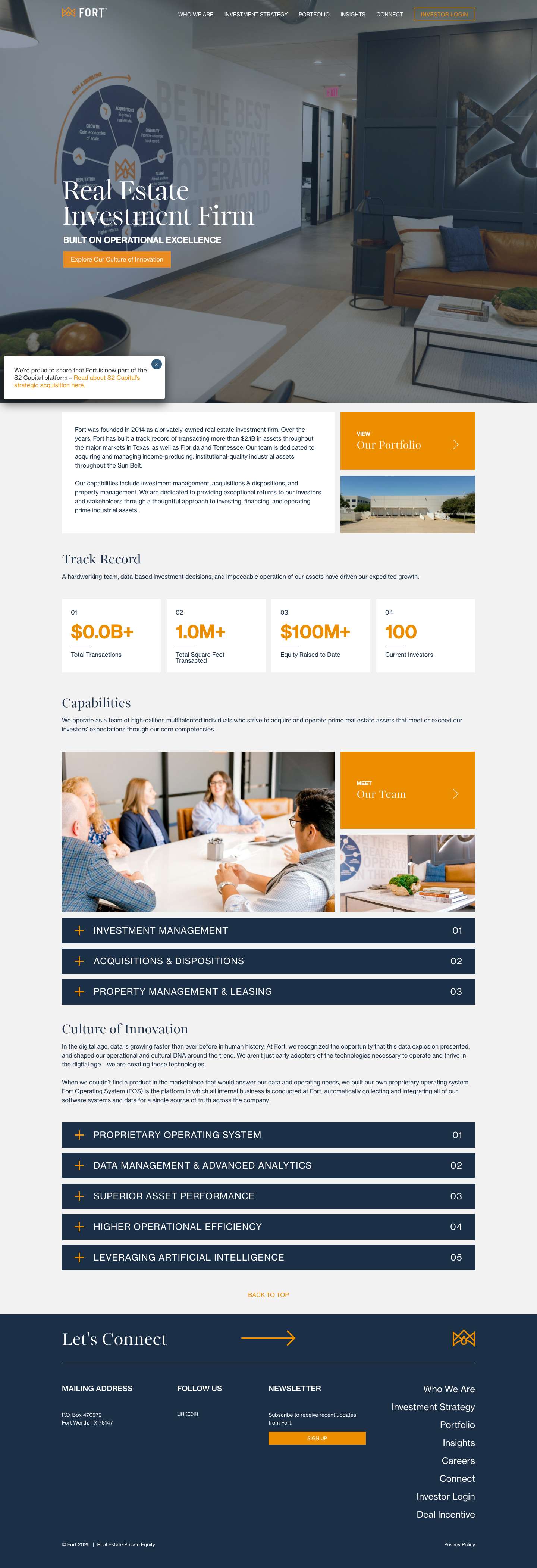 Real Estate Investment Firm – Fort - Full Screenshot