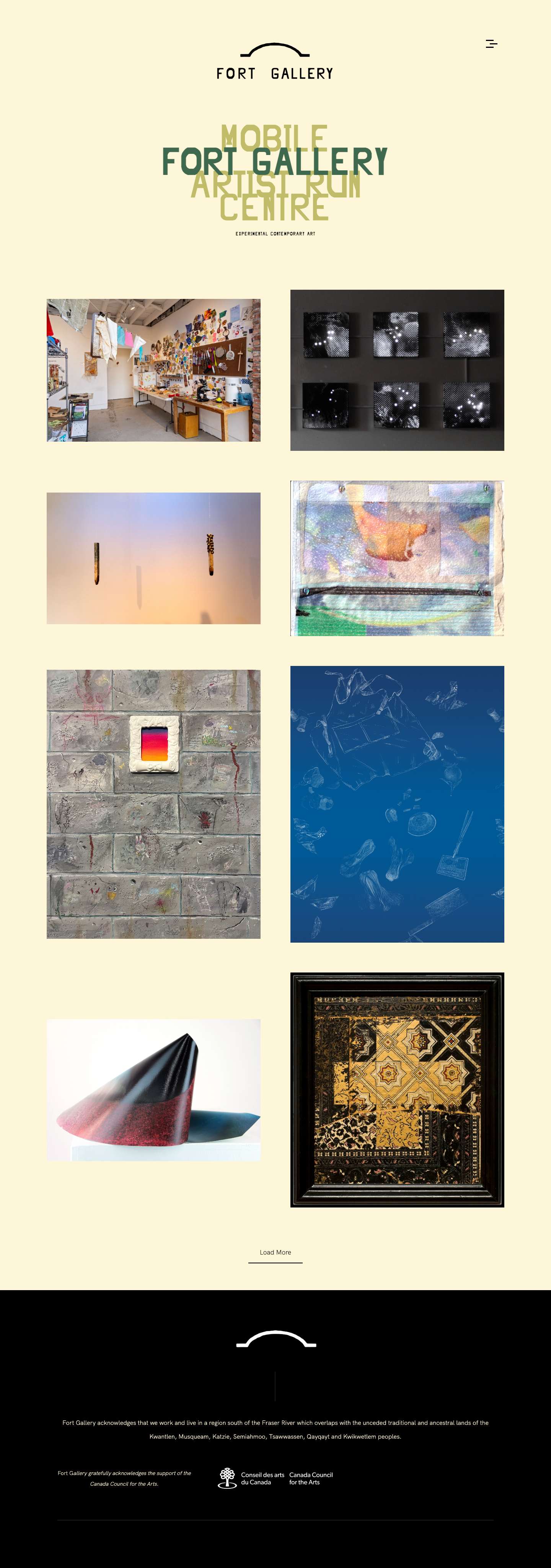 Fort Gallery – Artist Run Centre - Full Screenshot