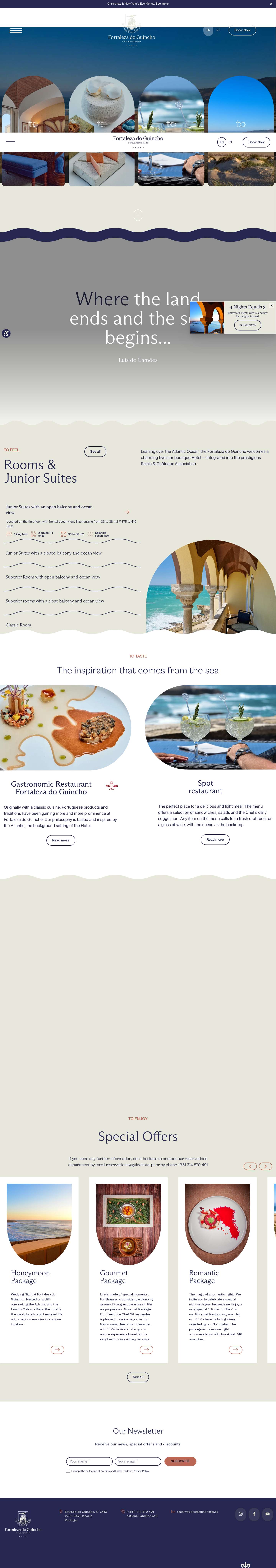 Home - Fortaleza do Guincho - Full Screenshot