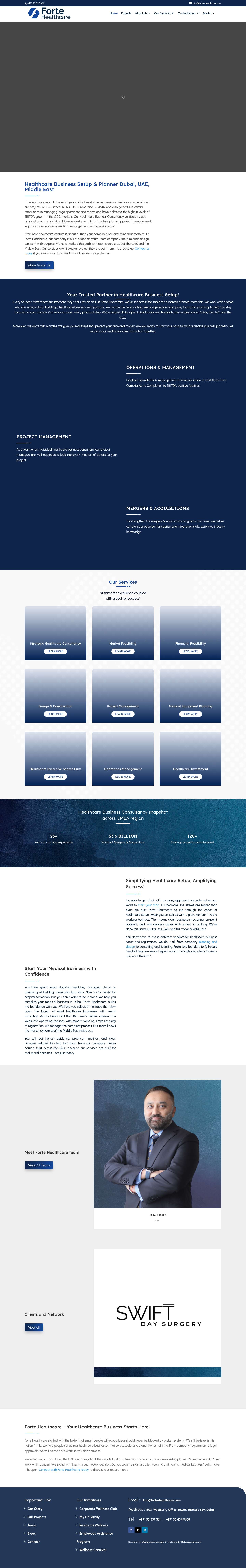 Healthcare Business Setup & Planner Dubai, UAE | Forte Healthcare - Full Screenshot