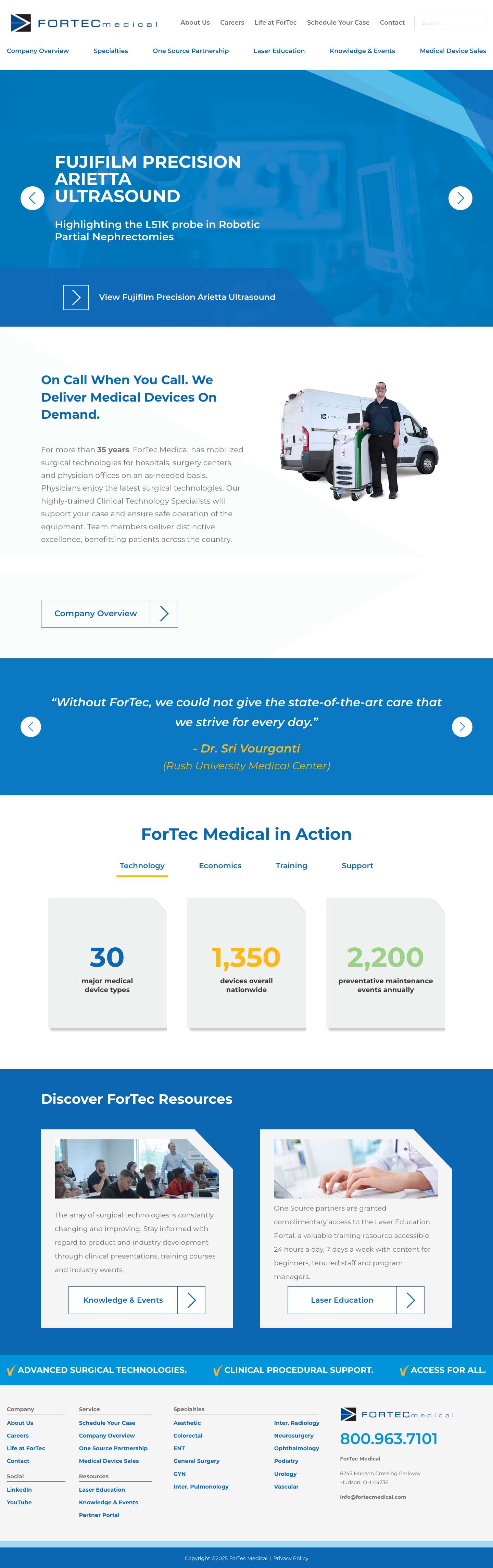 Home - ForTec Medical - Full Screenshot