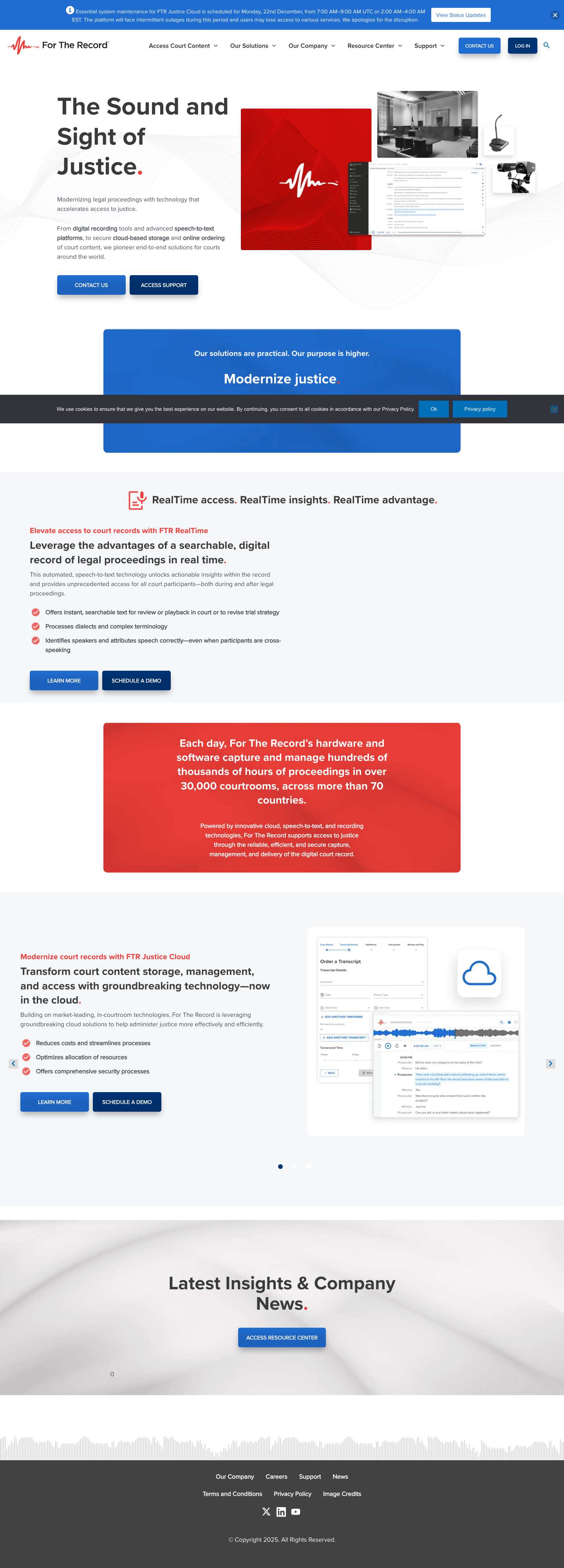 For The Record | Modernizing justice with advanced court technology - Full Screenshot
