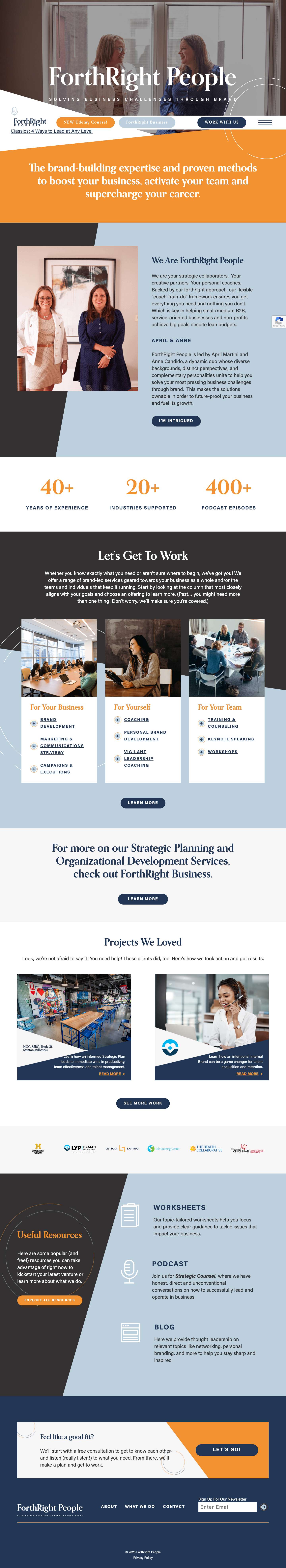 Home - ForthRight People - Full Screenshot