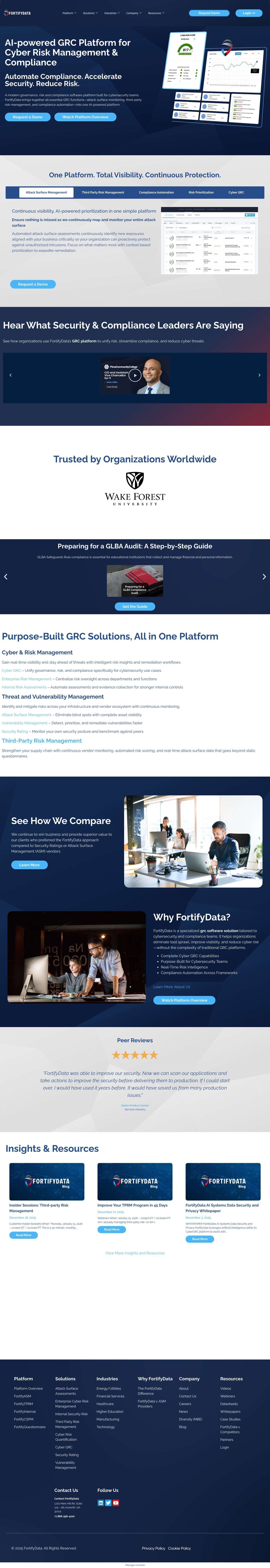 Governance, Risk, & Compliance (GRC) Management Software - Full Screenshot