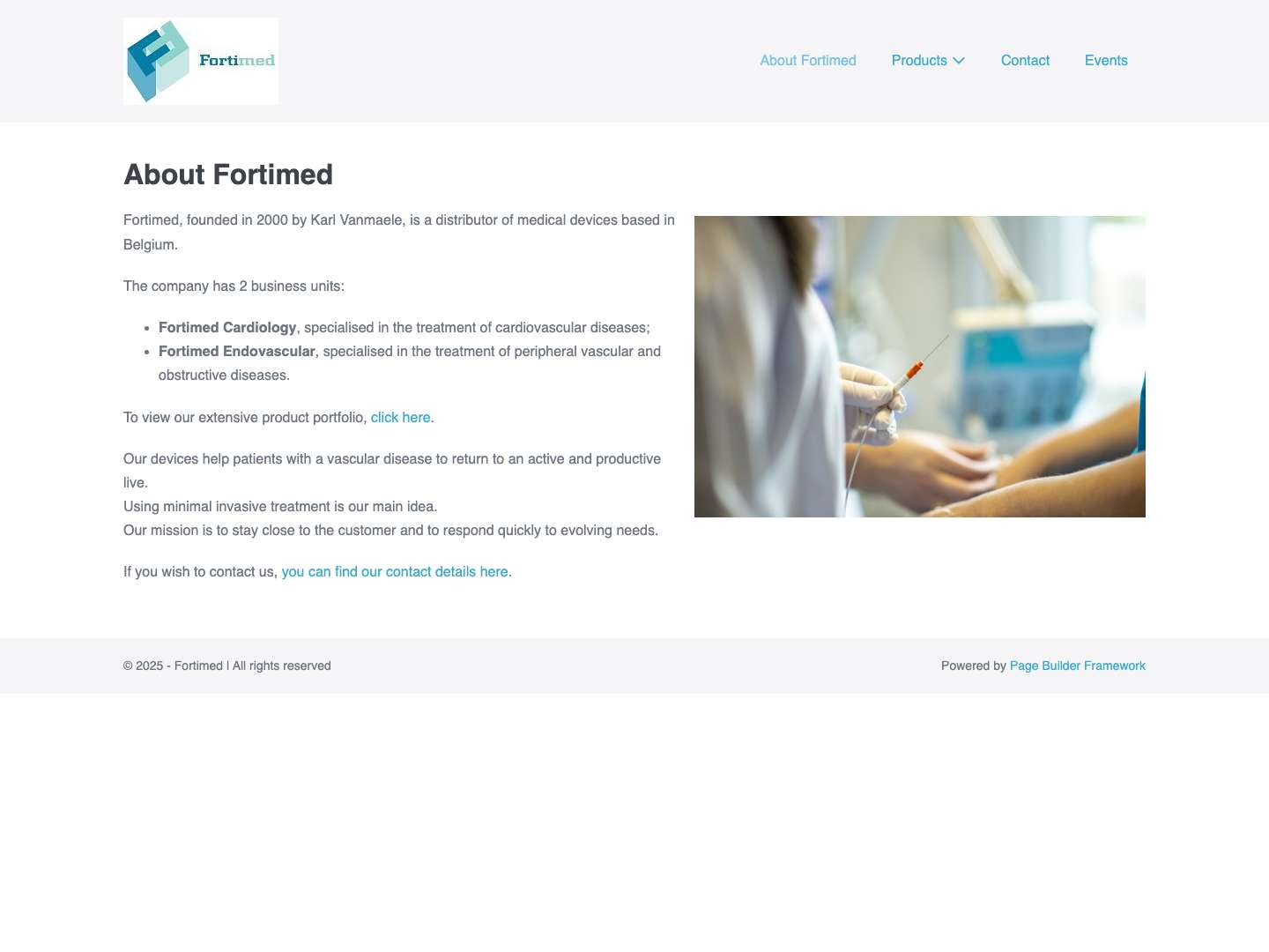 Fortimed – Specialized European Medical Devices Distributor - Full Screenshot