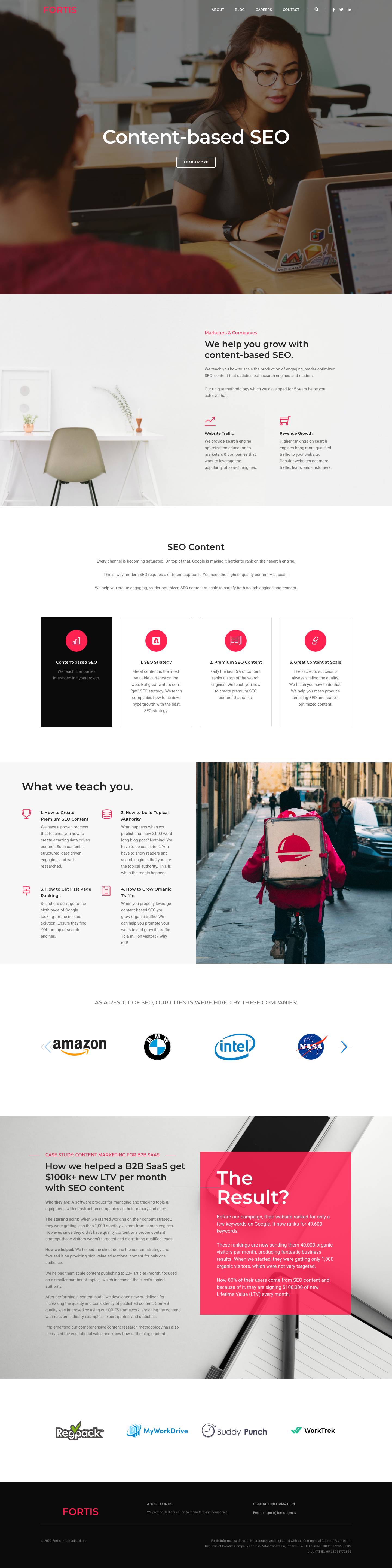 Fortis - SaaS SEO Agency - Full Screenshot