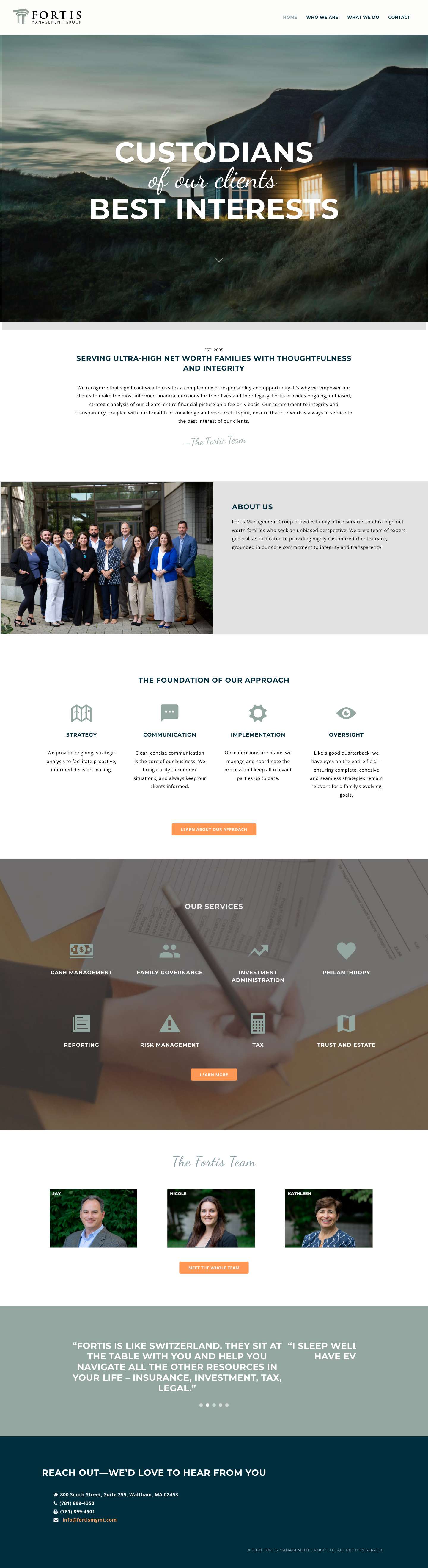 Fortis Management Group – Unbiased Family Office Services - Full Screenshot