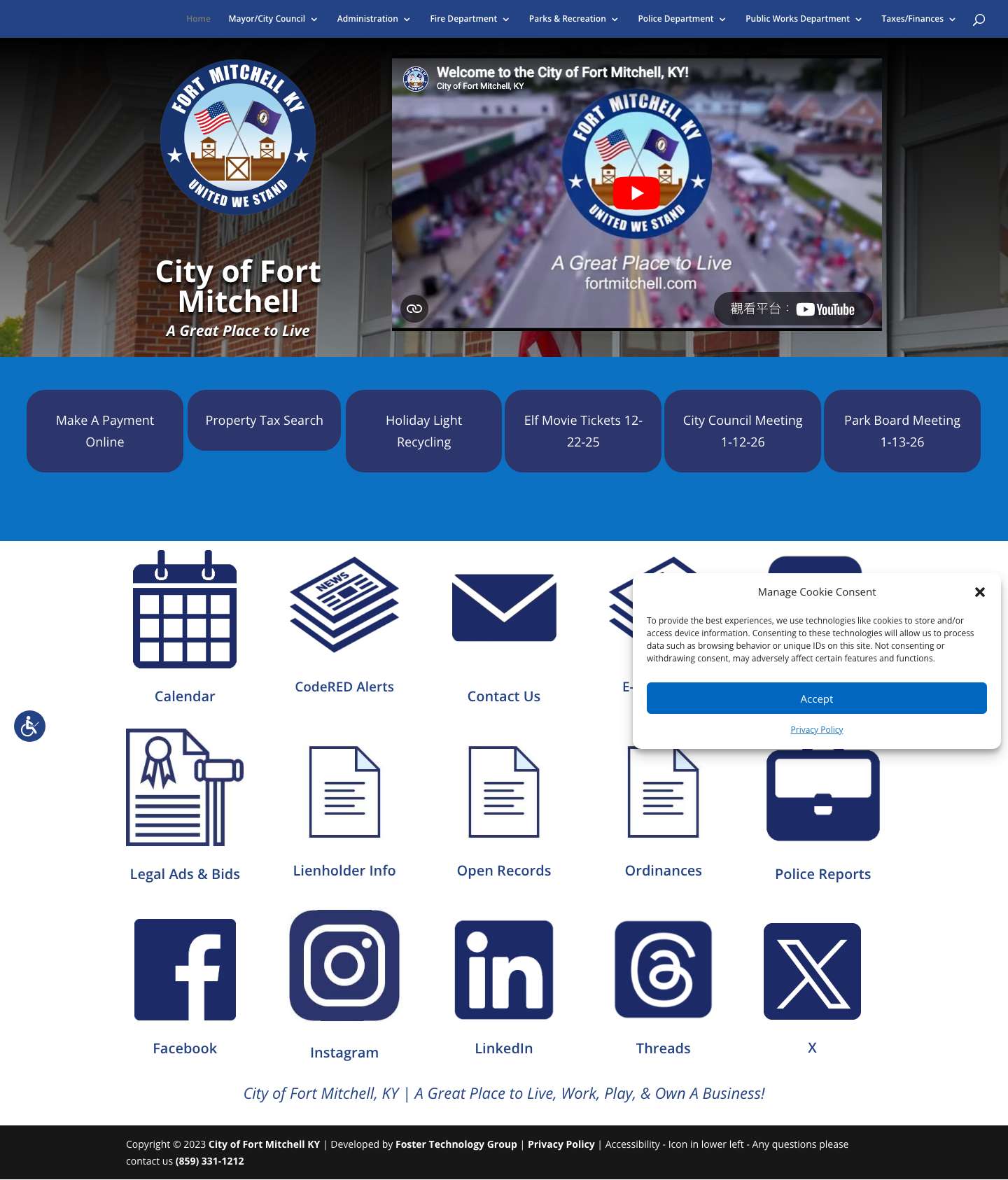 City of Fort Mitchell KY | A Great Place to Live and Work - Full Screenshot