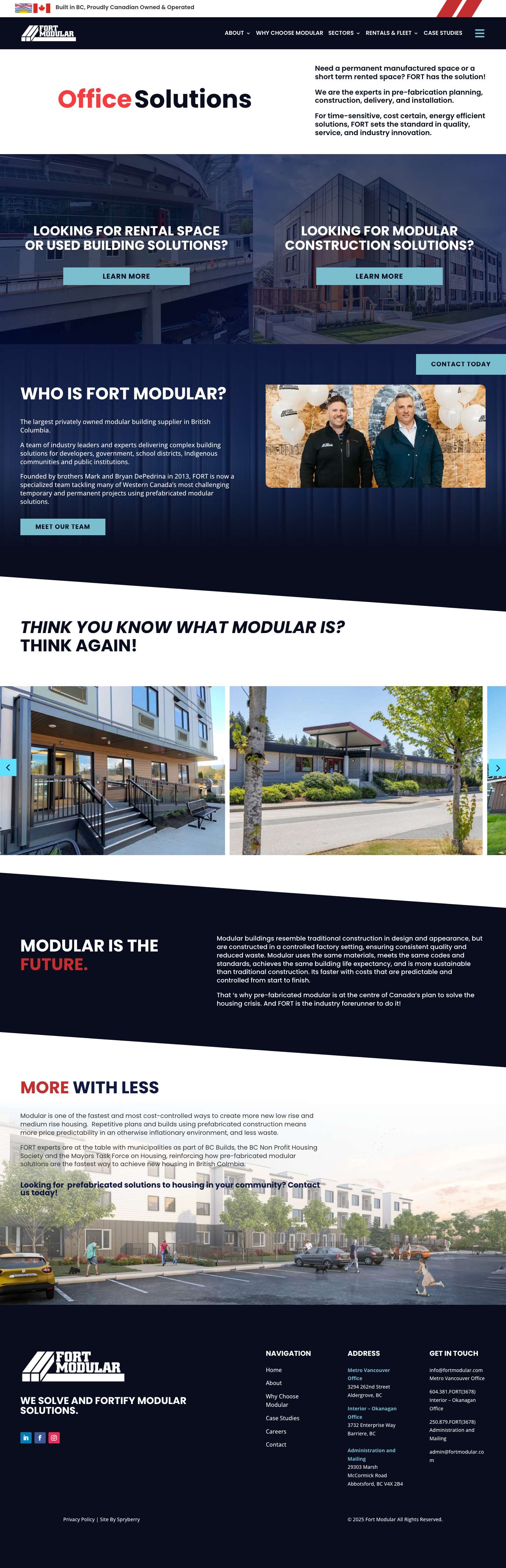 Home - Fort Modular - Full Screenshot