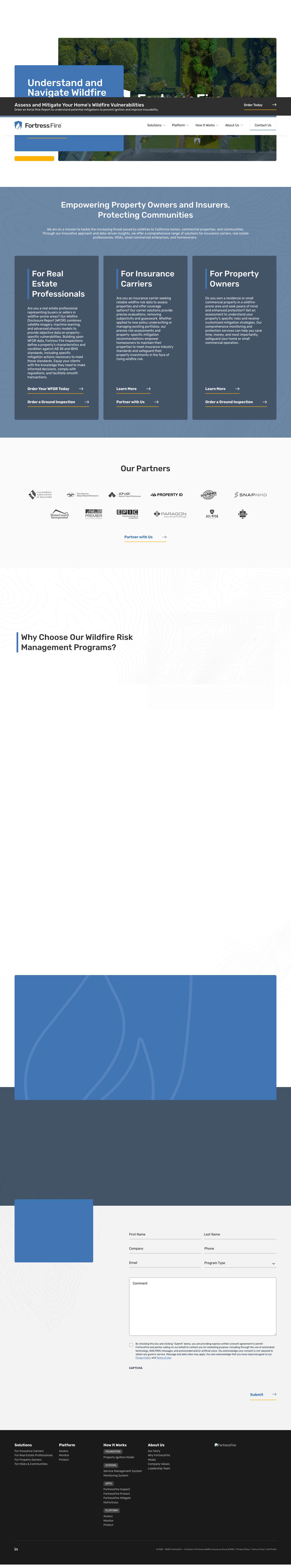 FortressFire - Assess Monitor Protect - Full Screenshot