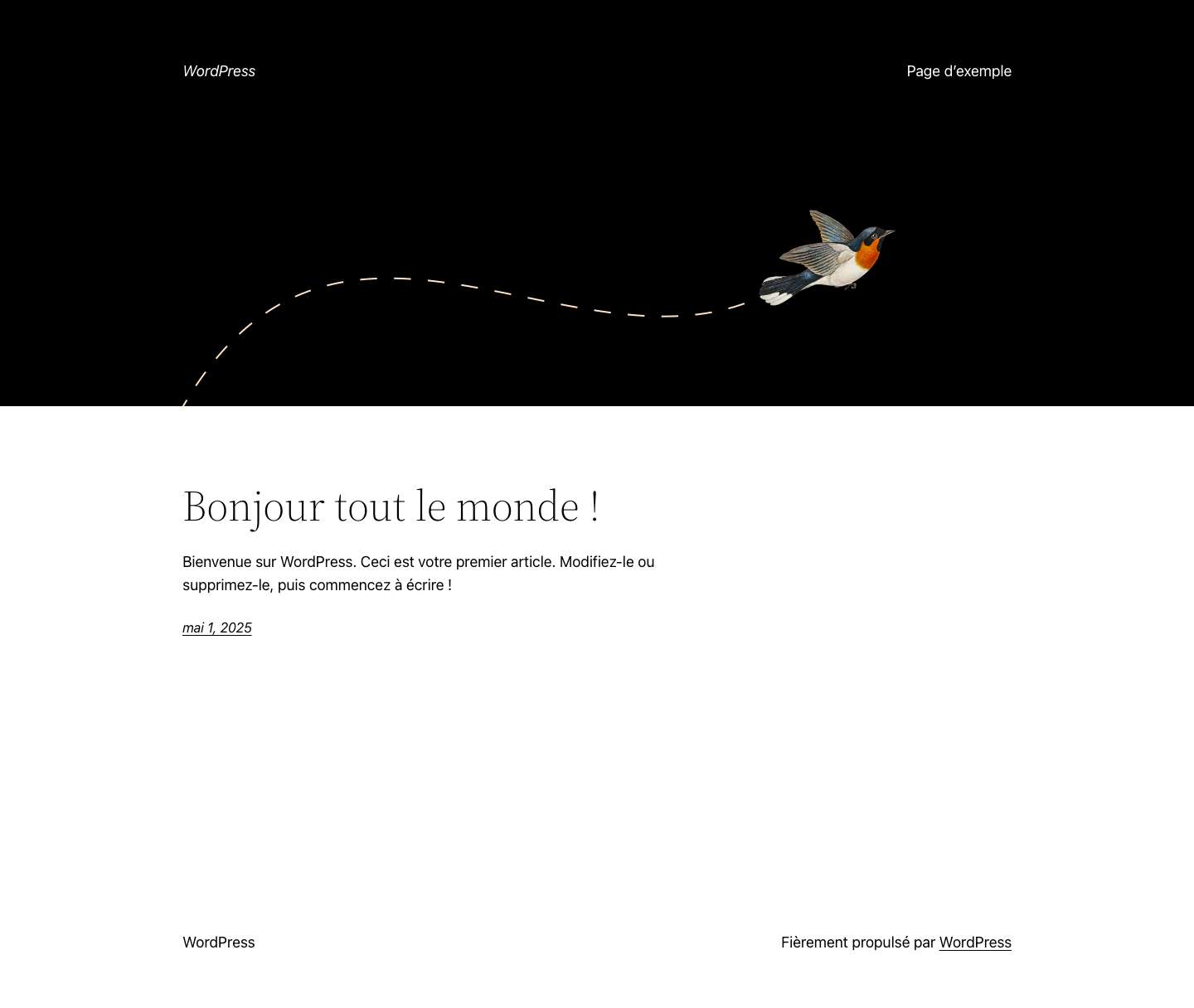 WordPress – Un site utilisant WordPress - Full Screenshot