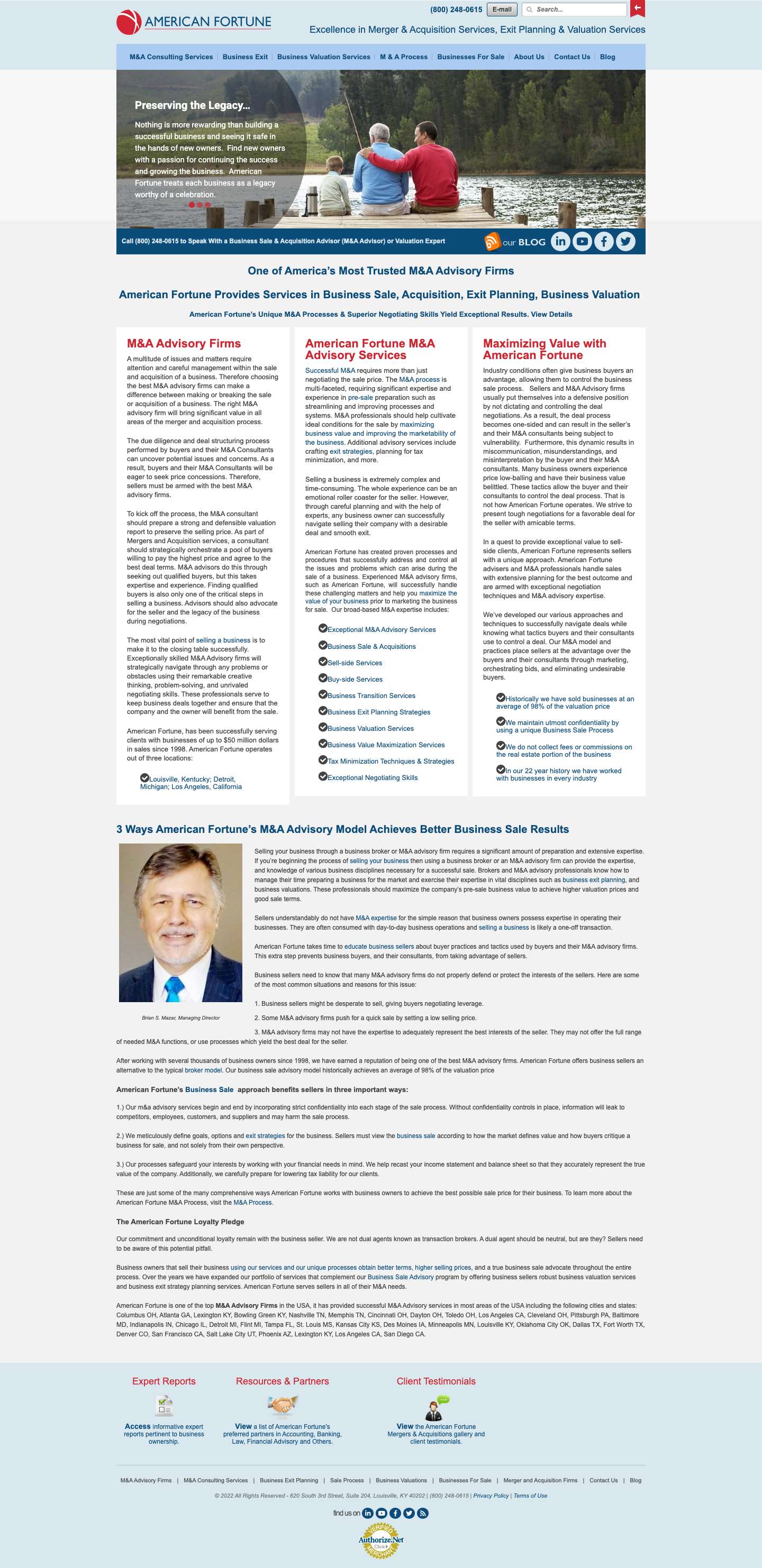 M&A Advisory Firms - - Full Screenshot