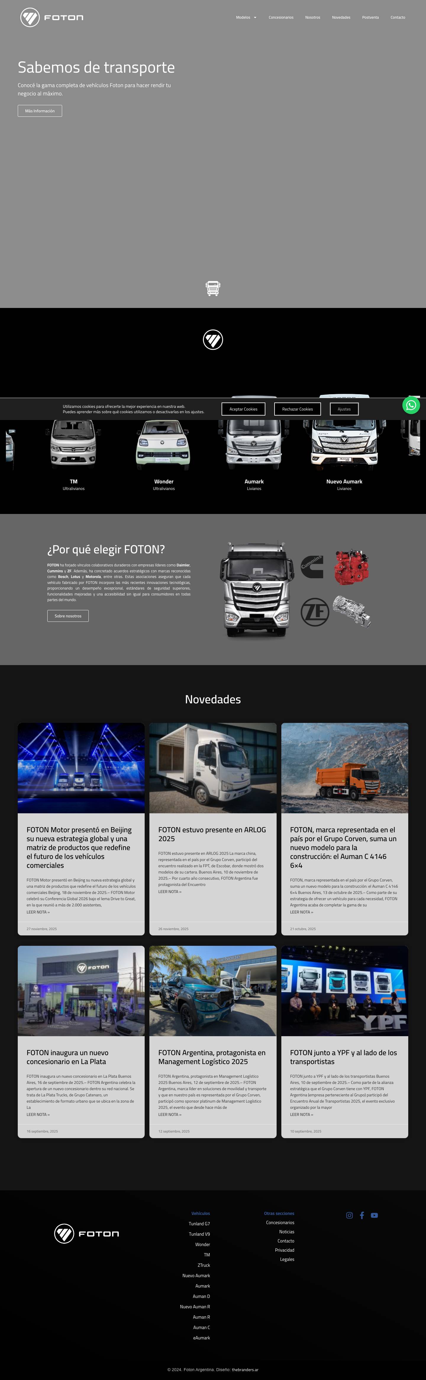 FOTON – Camiones Foton - Full Screenshot