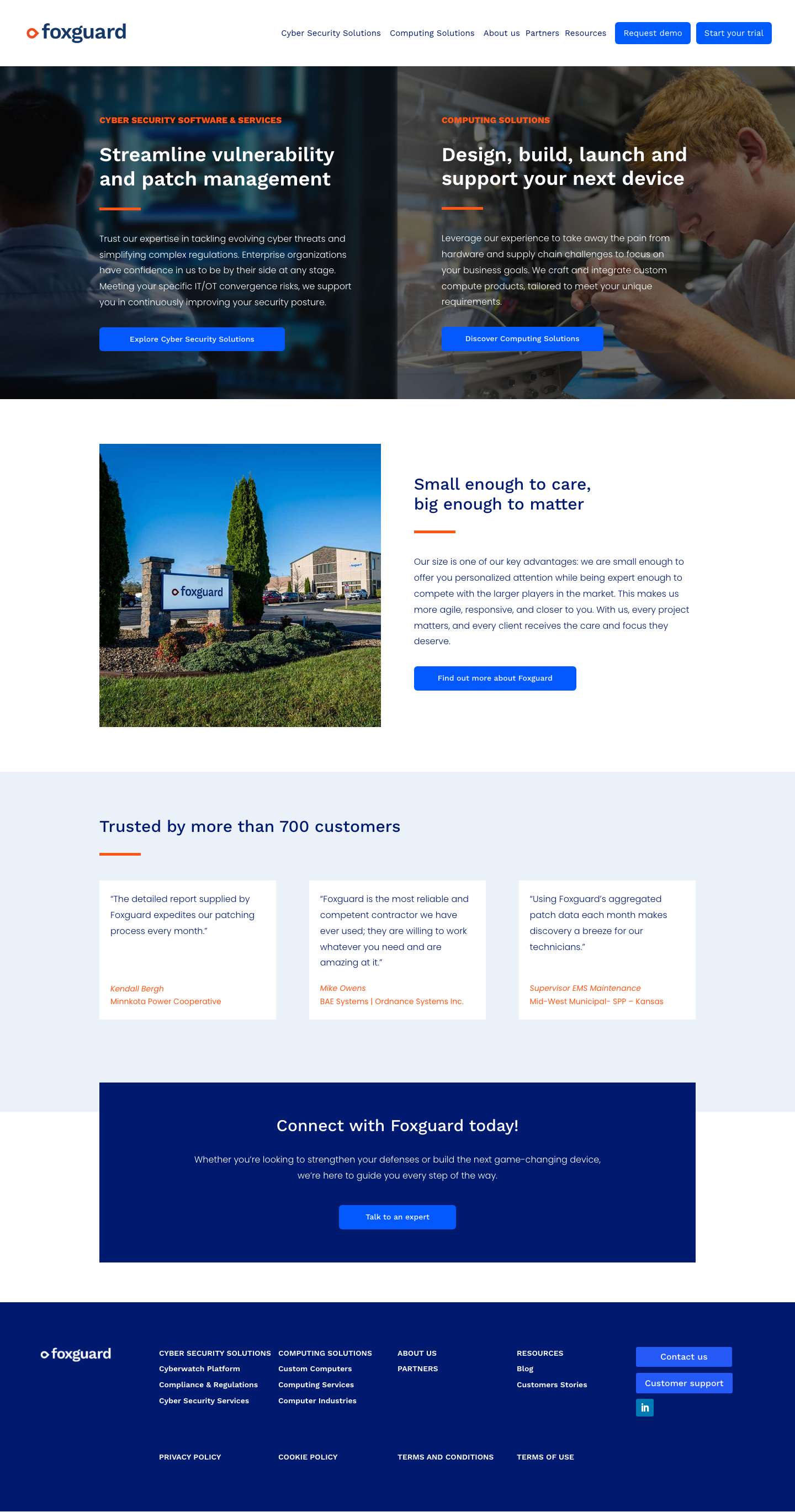 Foxguard - Cyber Security & Custom Compute Solutions - Full Screenshot