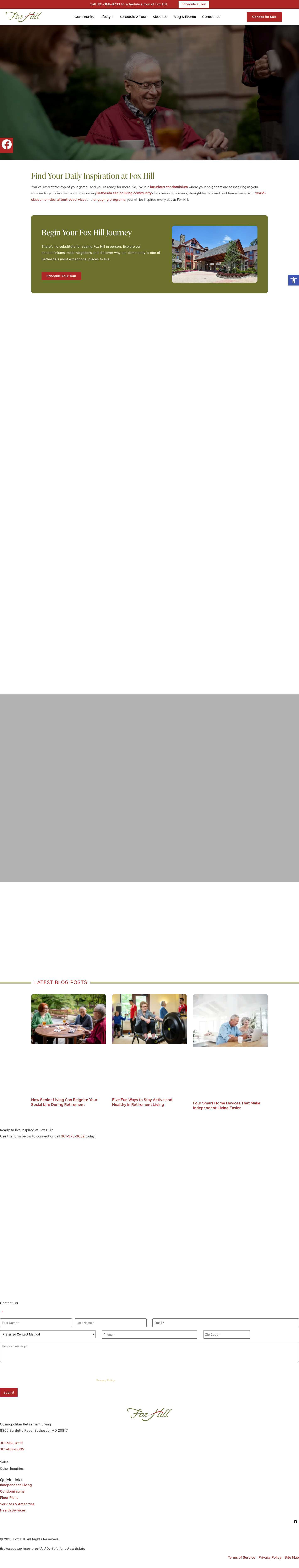 Senior Living in Bethesda, MD - Full Screenshot