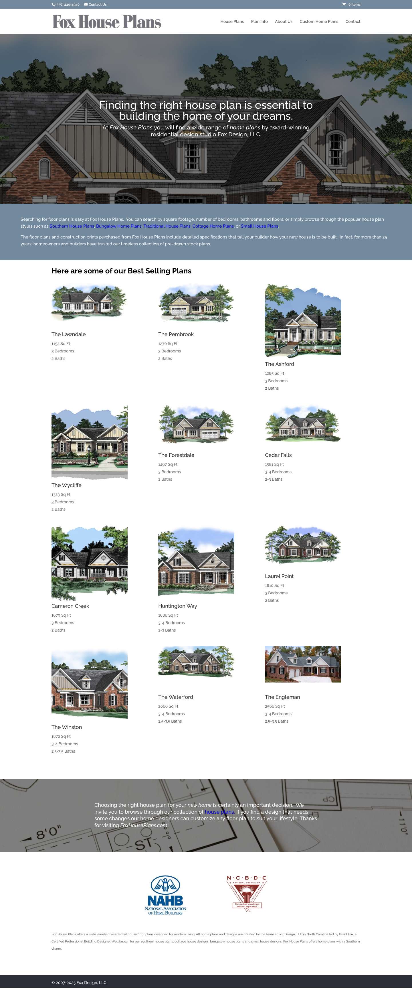 Fox House Plans | Award Winning Designs - Full Screenshot