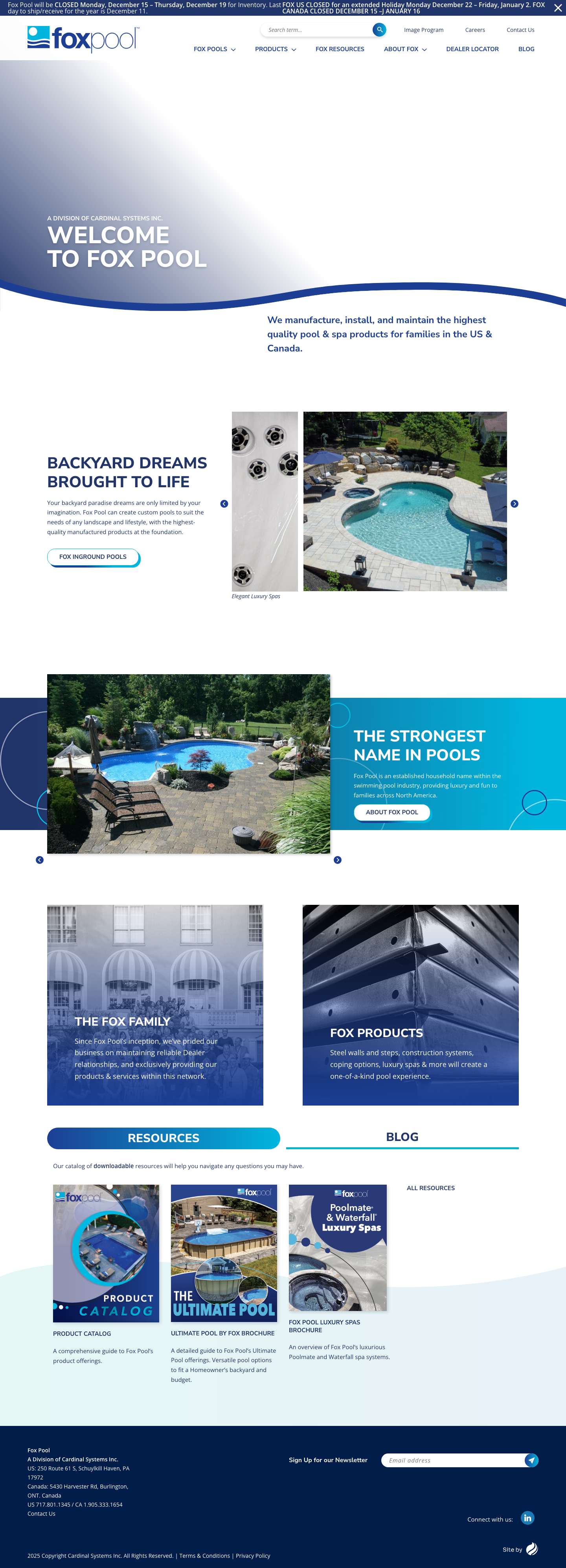 Home - Fox Pool - Full Screenshot