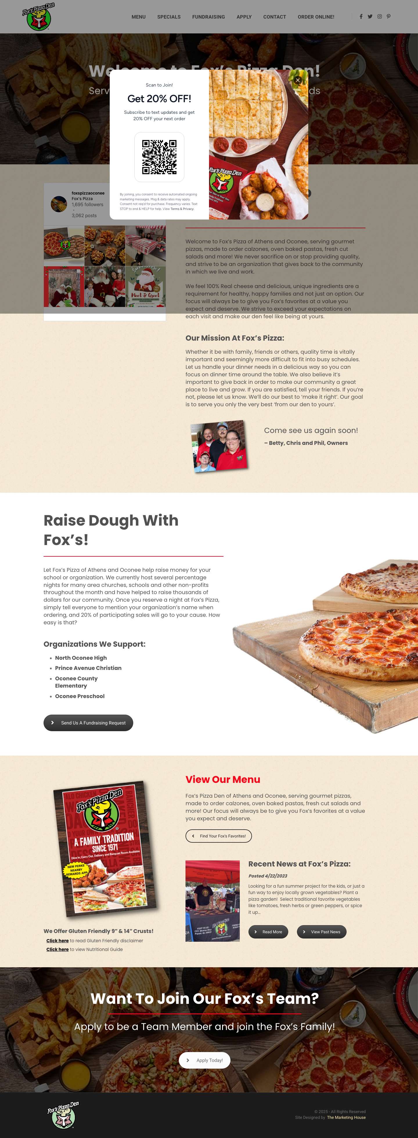 Fox's Pizza of Oconee - Full Screenshot