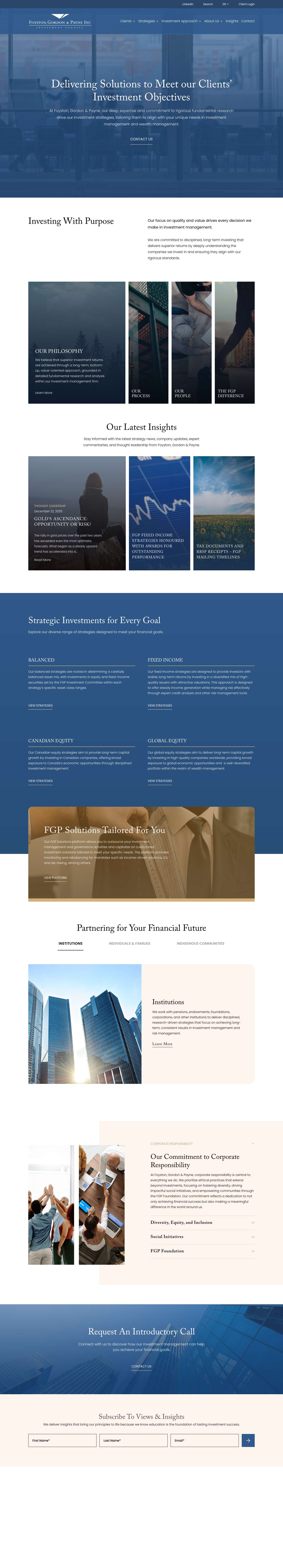 Investment Management: Foyston, Gordon, & Payne - Full Screenshot