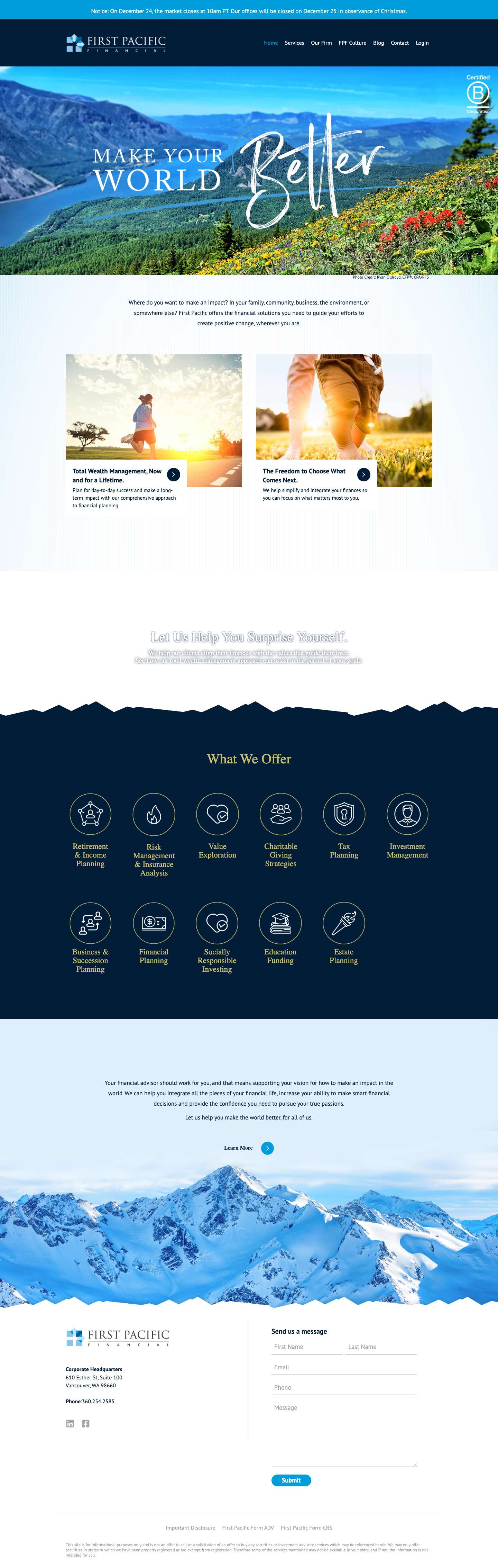 Home - First Pacific Financial - Full Screenshot