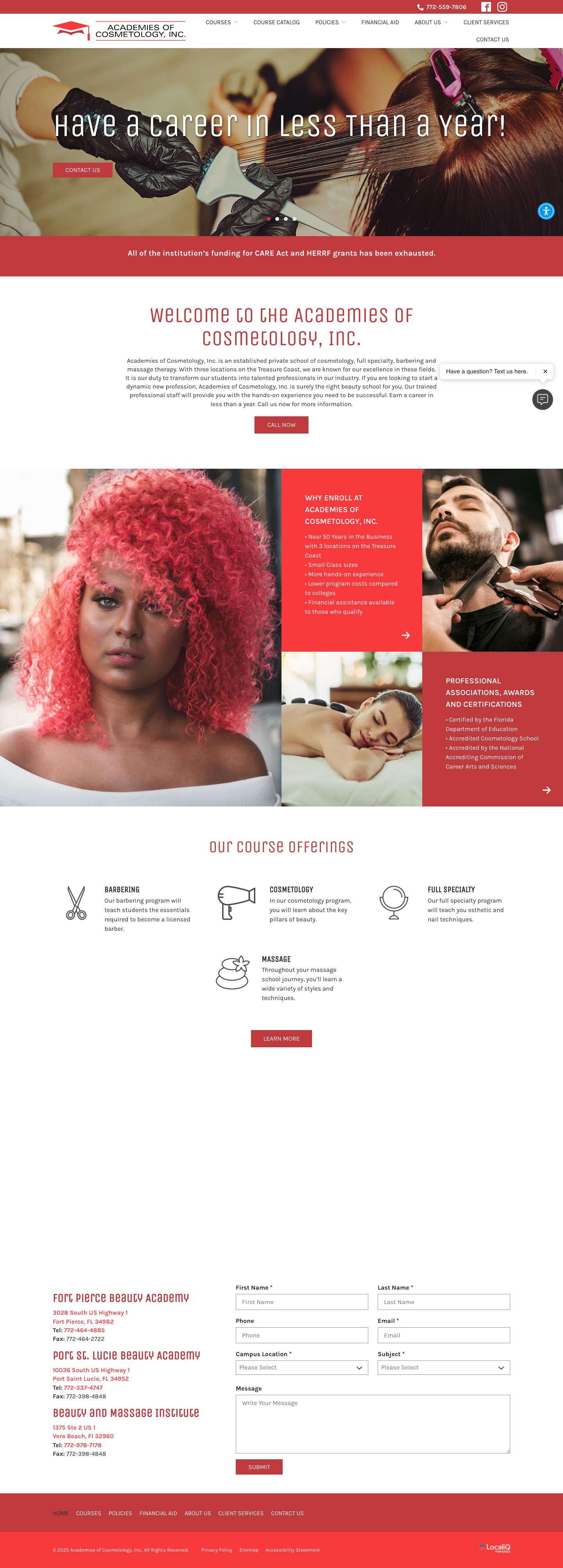 Home | Port St. Lucie, FL | Academies of Cosmetology, Inc.chevron-leftchevron-rightchevron-upchevron-rightchevron-leftarrow-backstarphonequotecheckbox-checkedsearchwrenchinfoshieldplayconnectionmobilecoin-dollarspoon-knifeticketpushpinlocationgiftfirefeedbubbleshomeheartcalendarprice-tagcredit-cardclockenvelopfacebookinstagramtwitteryoutubepinterestyelpgoogleredditlinkedinenvelopebbbpinteresthomeadvisorangies - Full Screenshot