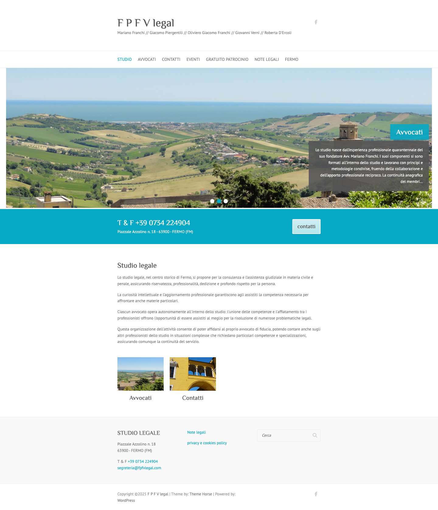 F P F V legal – Mariano Franchi // Giacomo Piergentili // Oliviero Giacomo Franchi // Giovanni Vernì // Roberta D'Ercoli - Full Screenshot
