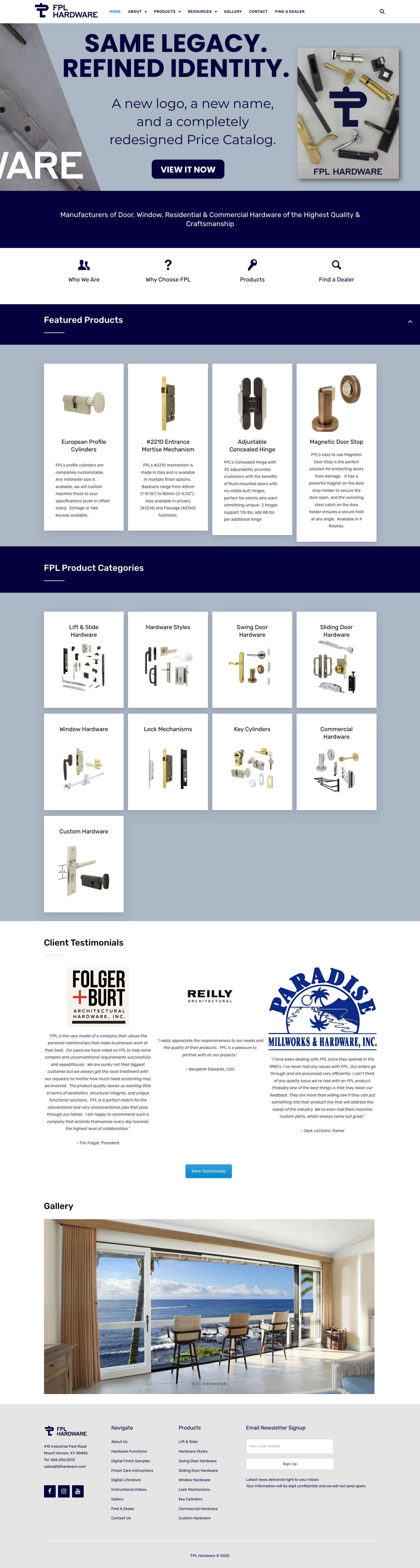 Home - FPL Hardware - Full Screenshot