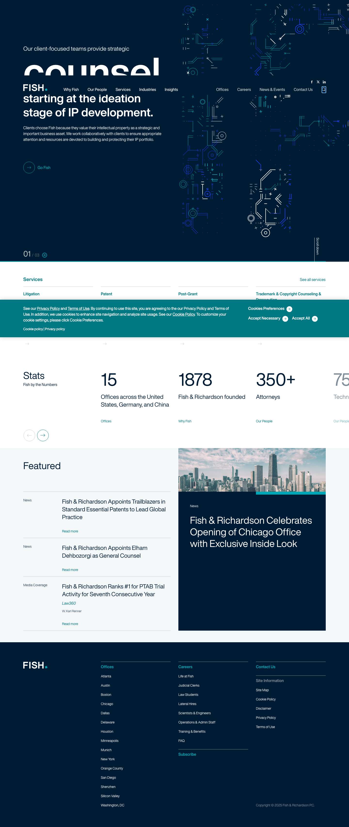 Intellectual Property Law Firm | IP Attorneys | Fish & Richardson - Full Screenshot