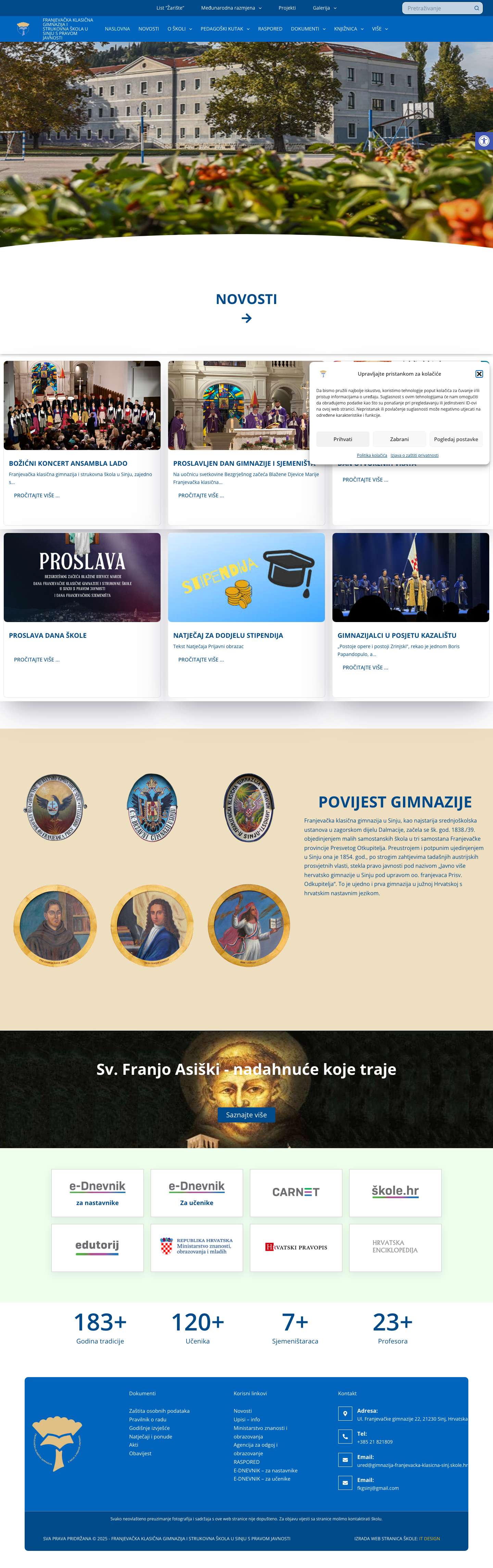 FRANJEVAČKA KLASIČNA GIMNAZIJA I STRUKOVNA ŠKOLA U SINJU S PRAVOM JAVNOSTIPristupačnostPovećaj tekstSmanji tekstSivi tonoviVisoki kontrastNegativni kontrastSvijetla pozadinaLinkovi PodcrtaniČitljiv fontReset - Full Screenshot