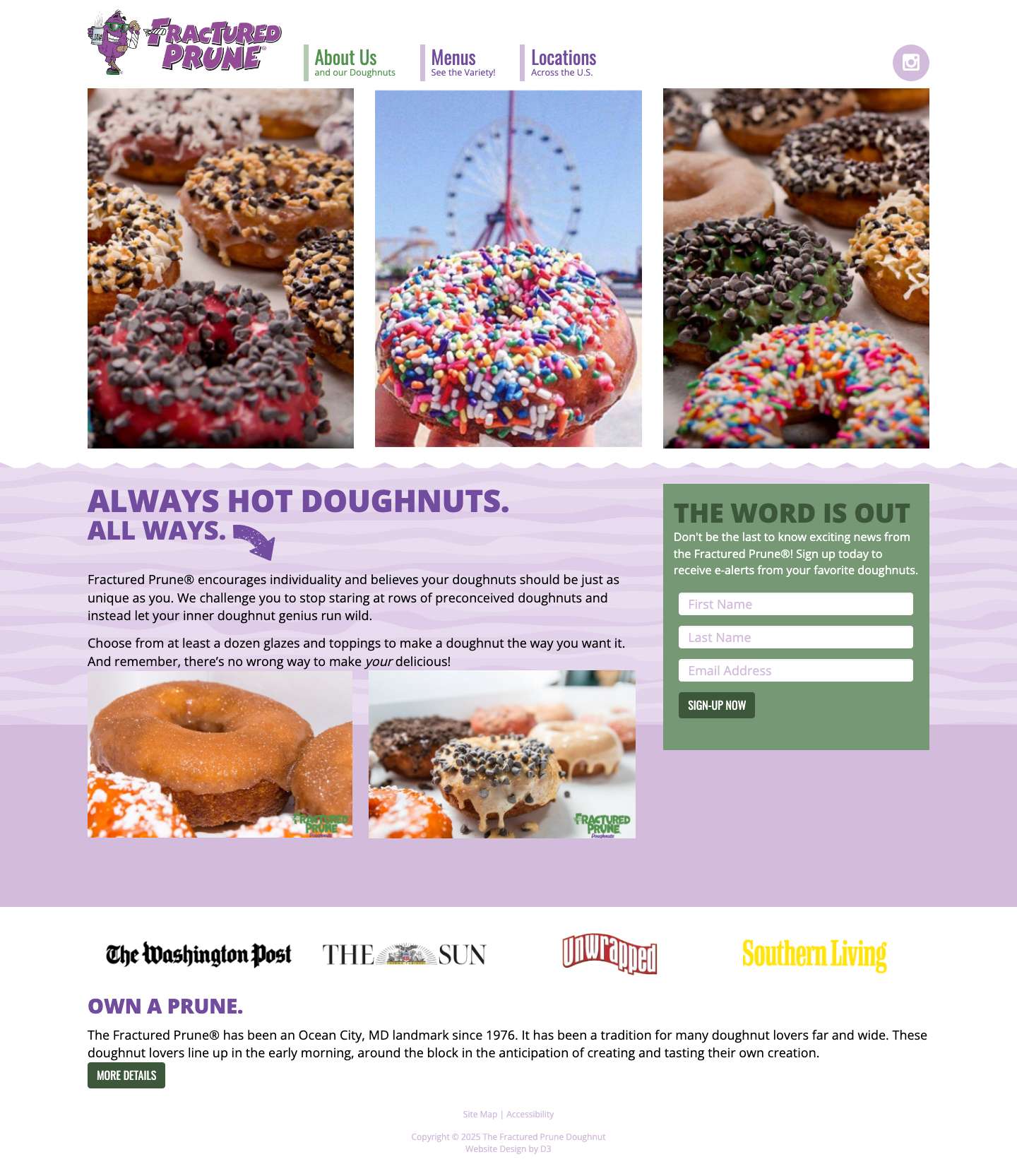 Always Hot Doughnuts. - The Fractured Prune Doughnut - Full Screenshot