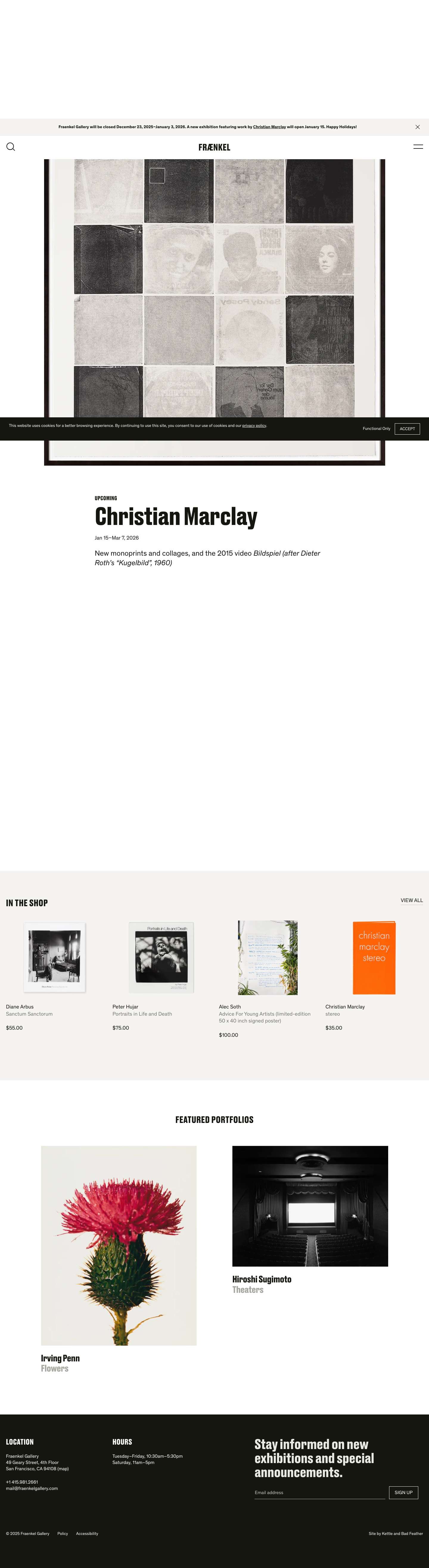 Fraenkel | Fraenkel Gallery - Full Screenshot