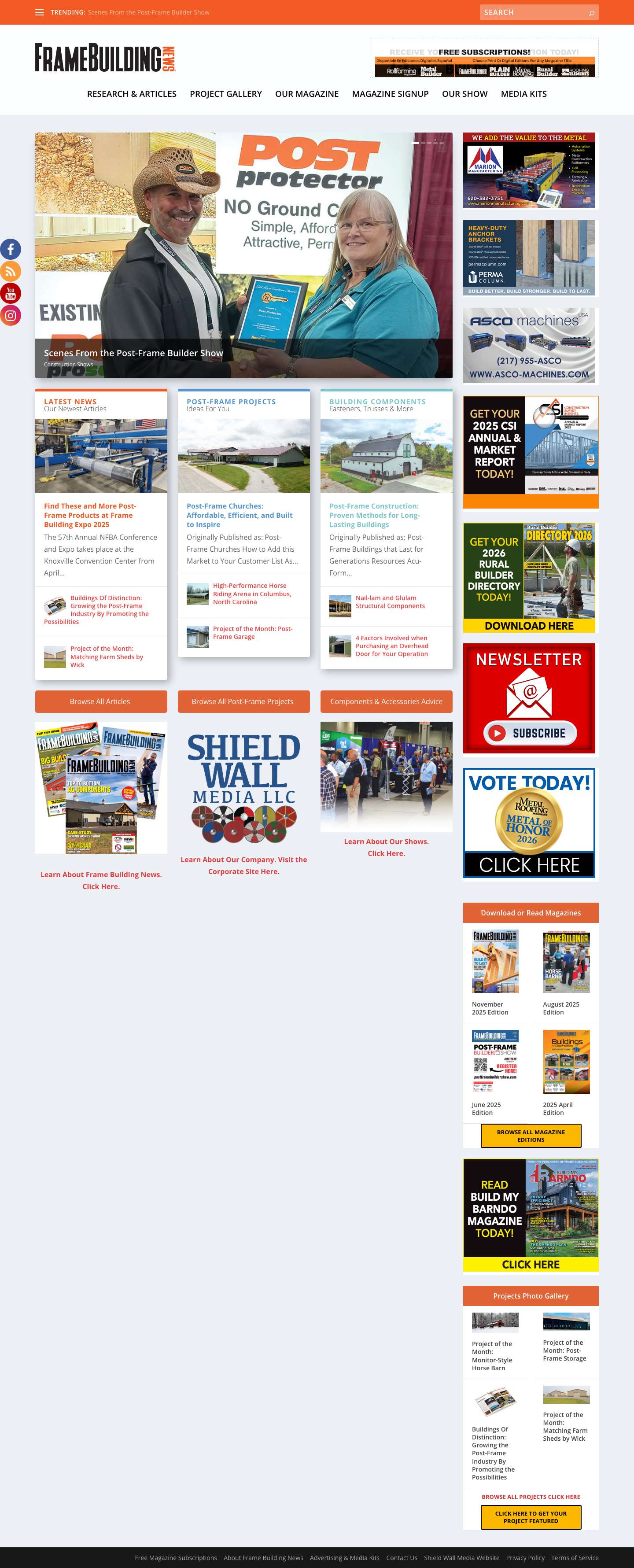 Post-Frame Building Magazine | Frame Building News - Full Screenshot