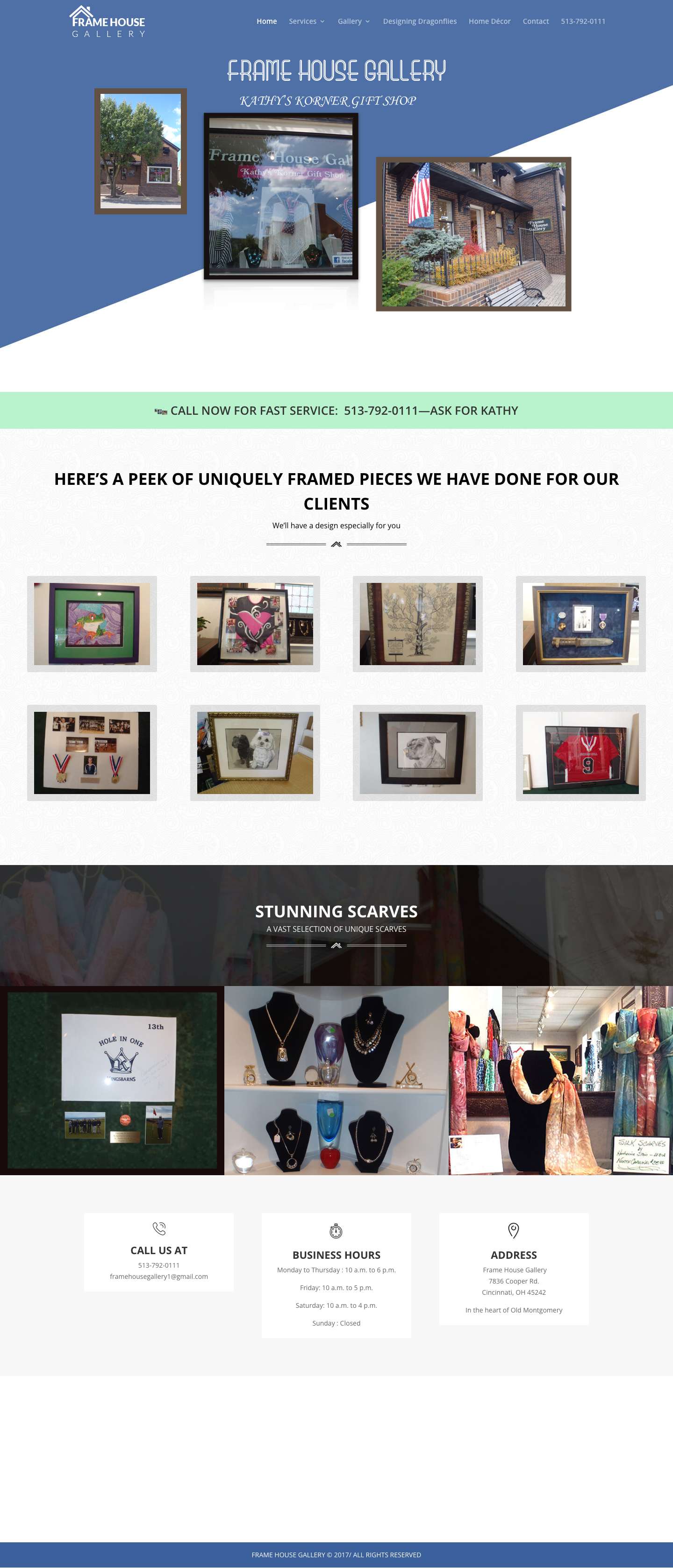 Custom Framing & Decor | Montgomery, OH - Full Screenshot
